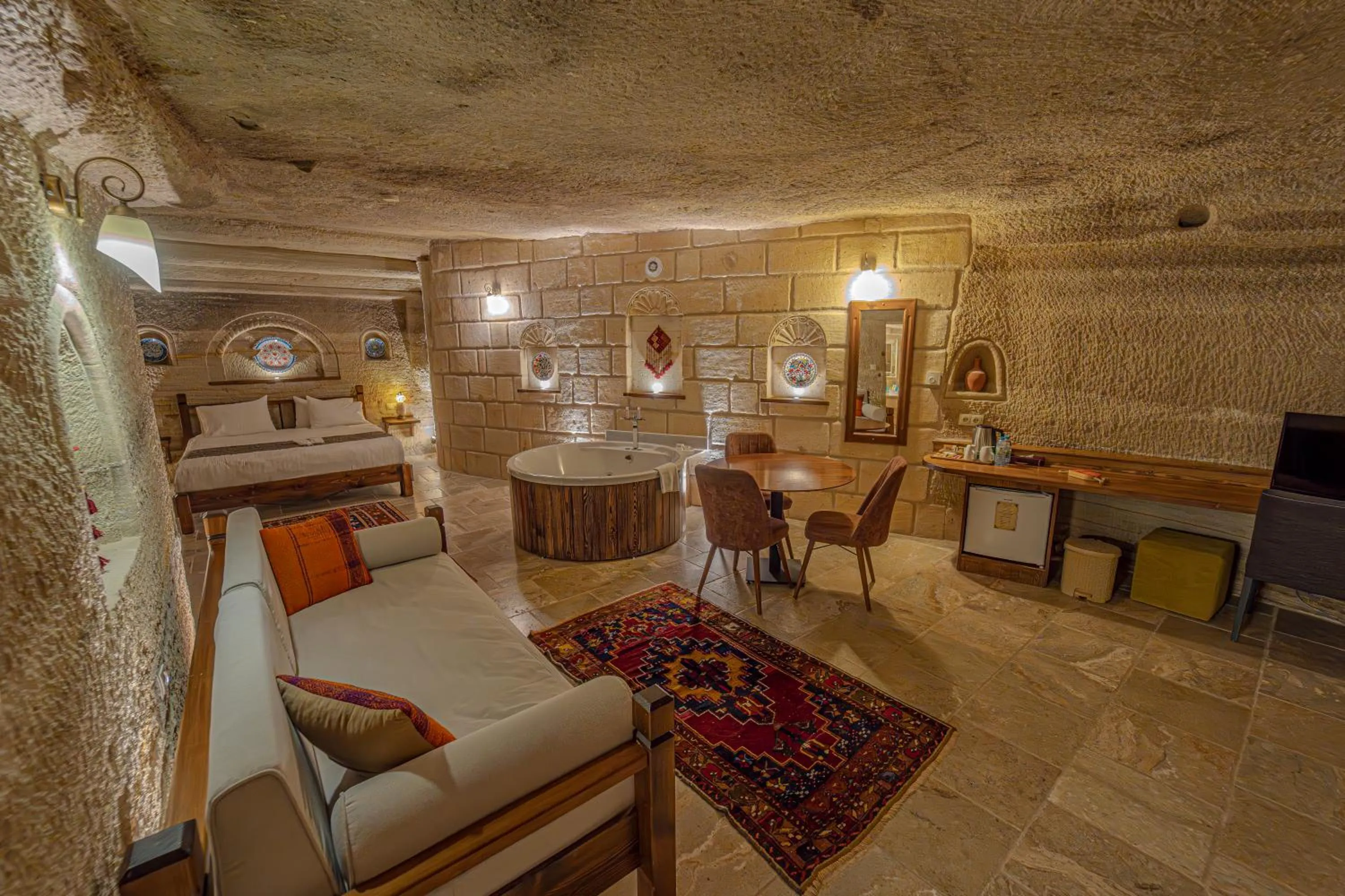 Bed in Zara Cave Hotel