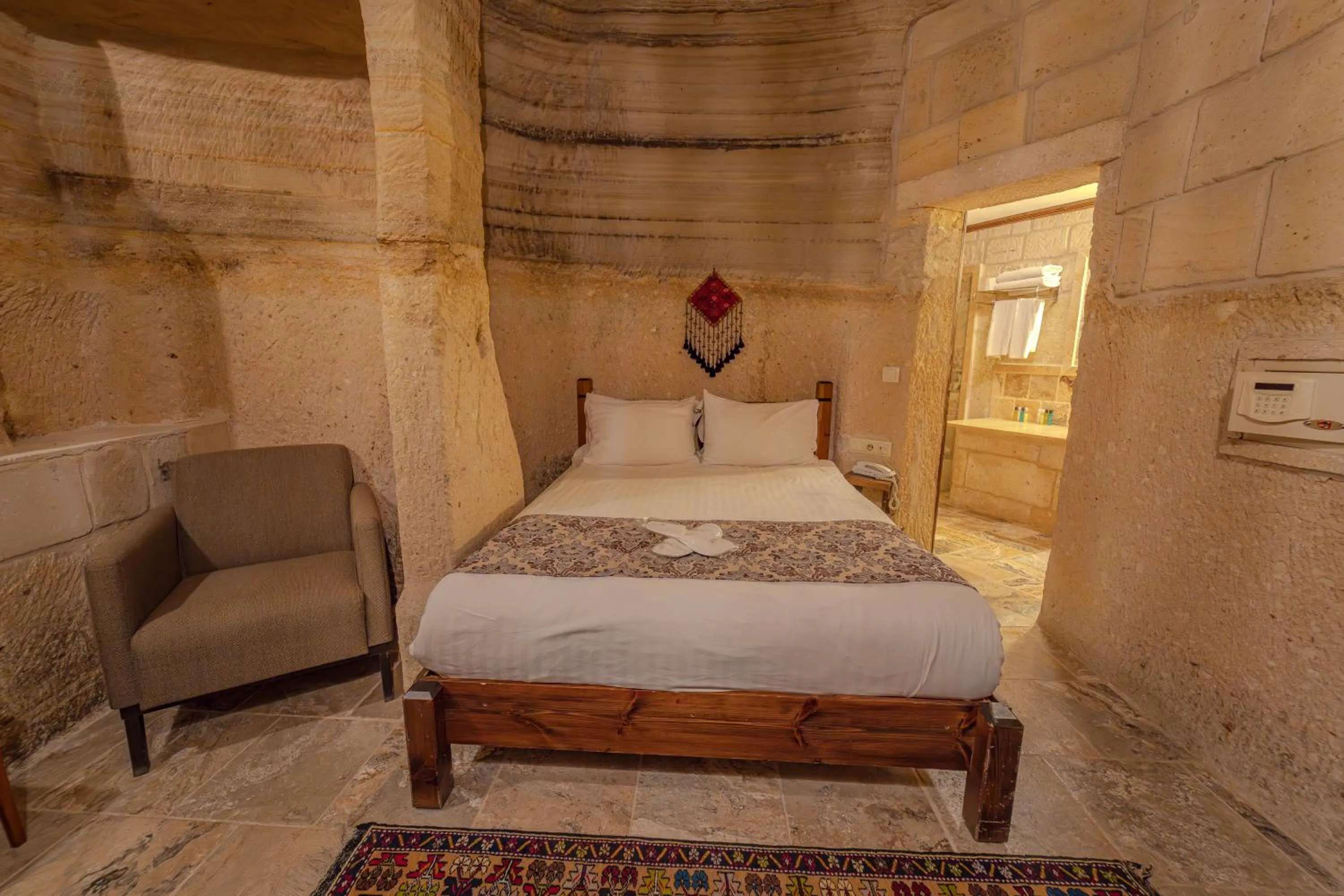 Bed in Zara Cave Hotel