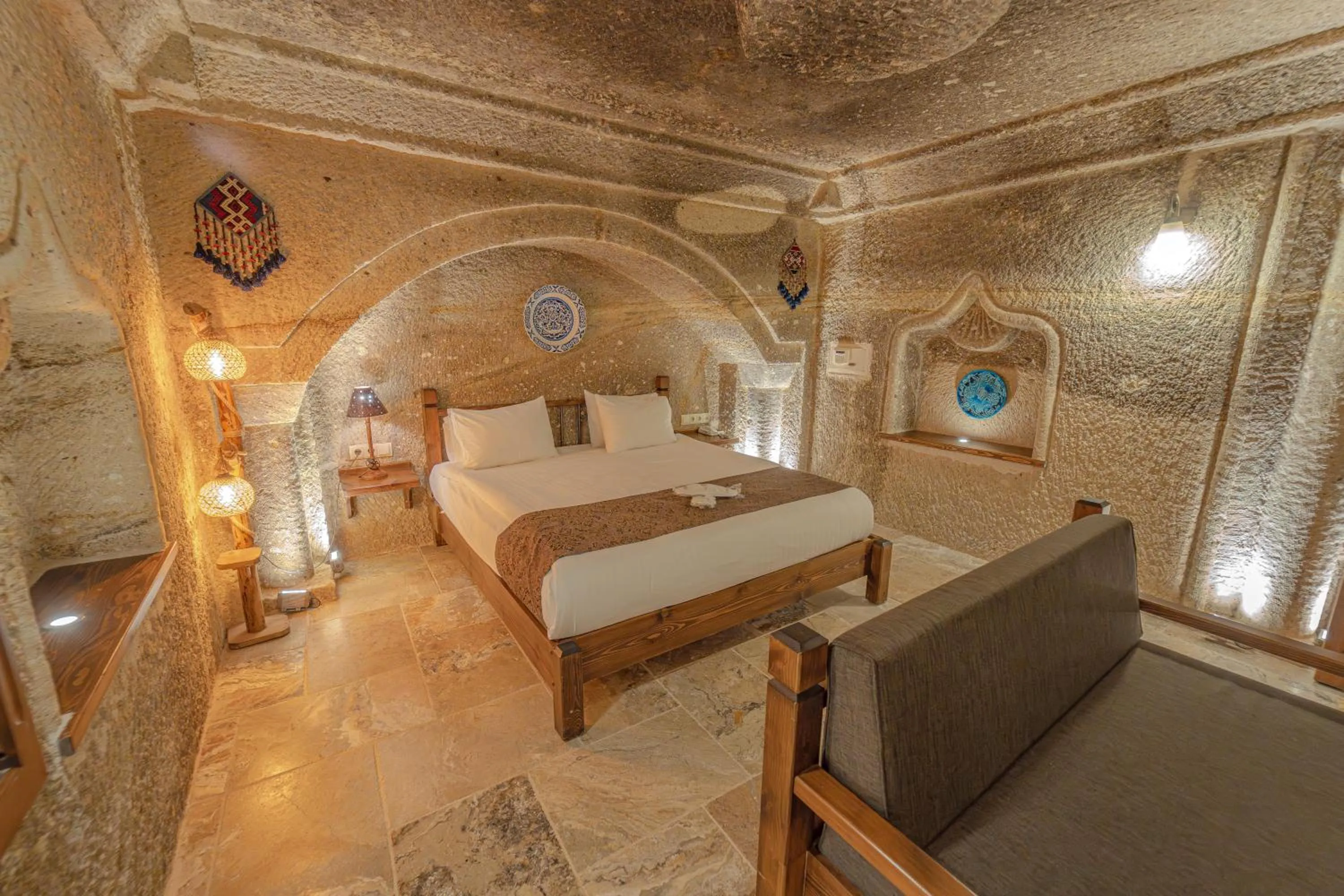Bed in Zara Cave Hotel