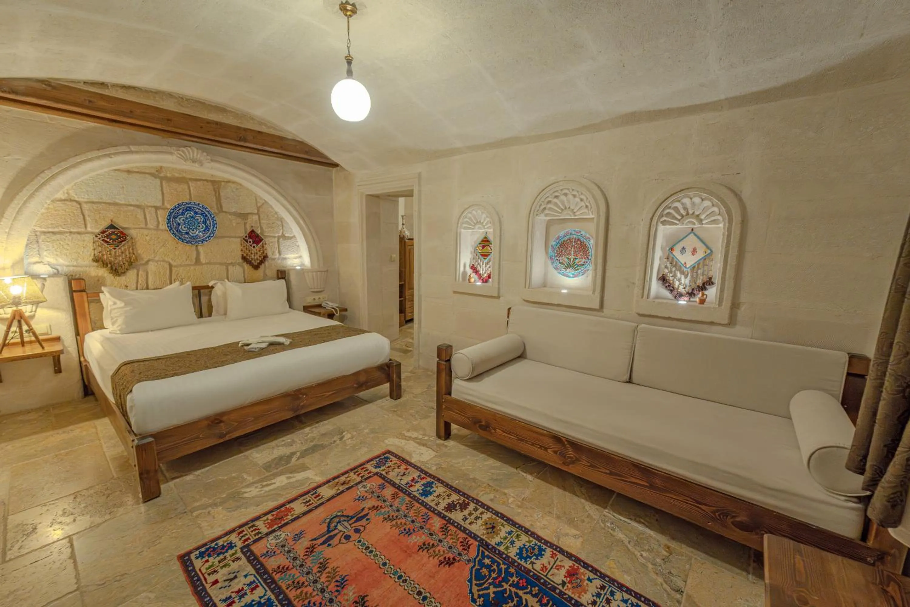 Bed in Zara Cave Hotel