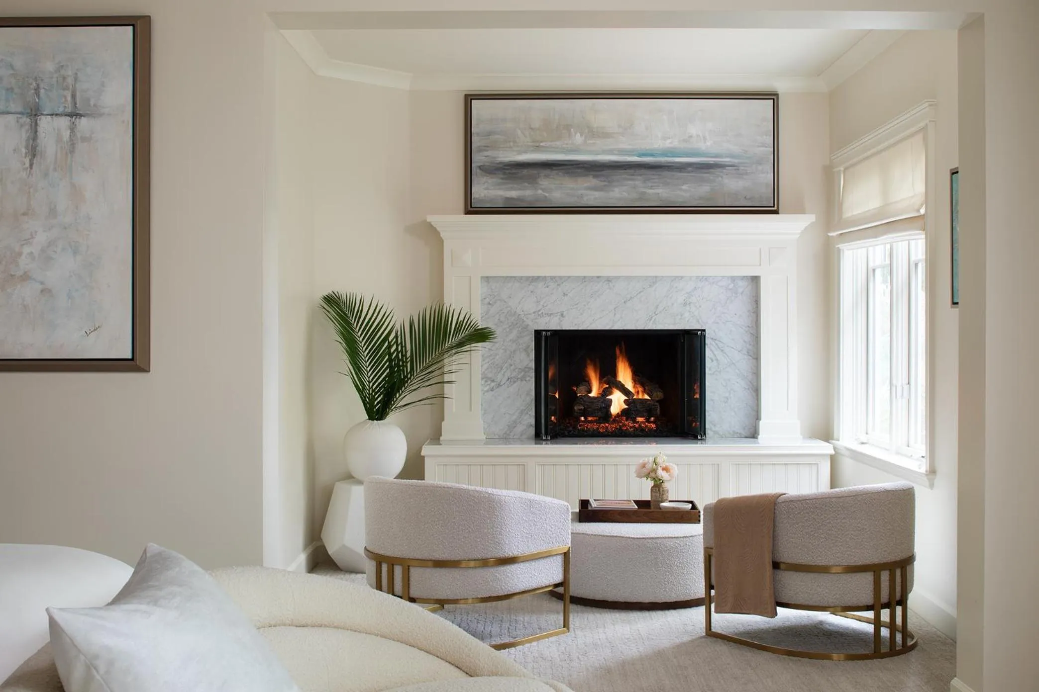 fireplace in Montage Laguna Beach