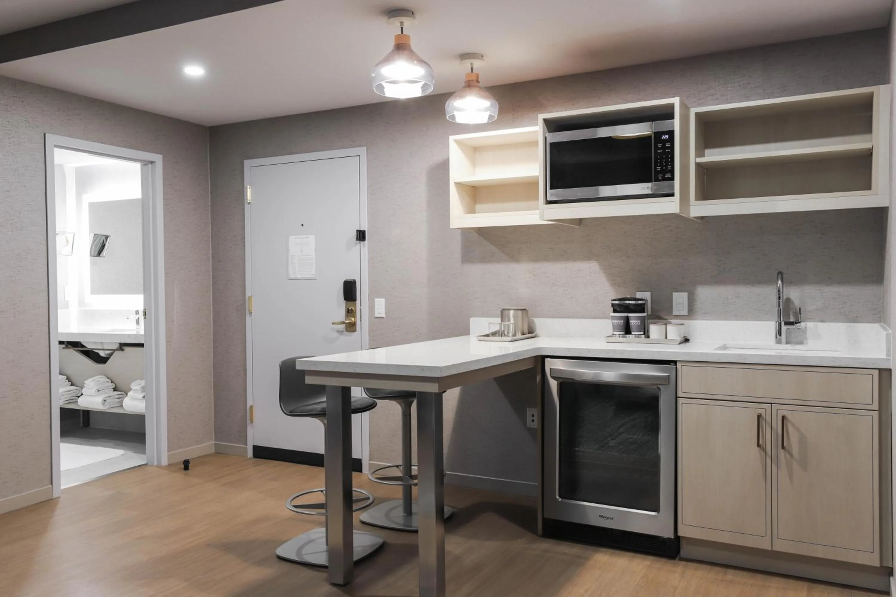 Kitchen or kitchenette in Radisson Plaza Hotel at Kalamazoo Center