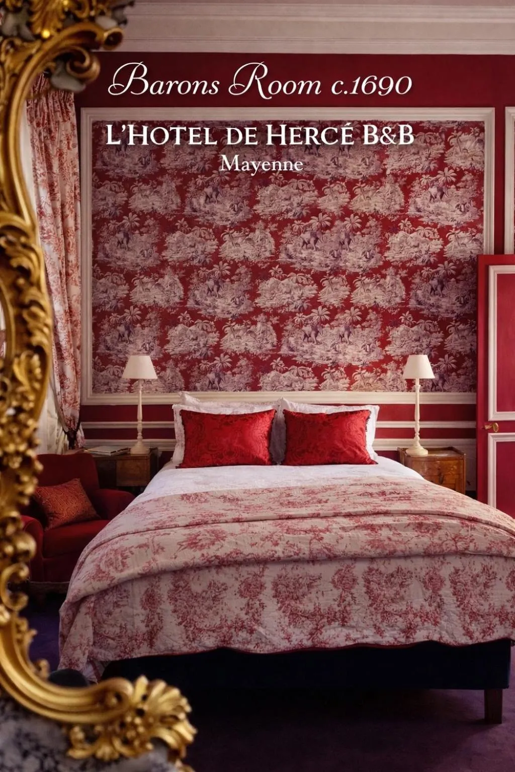 Bed in L'Hotel de Hercé Chambre d'Hote