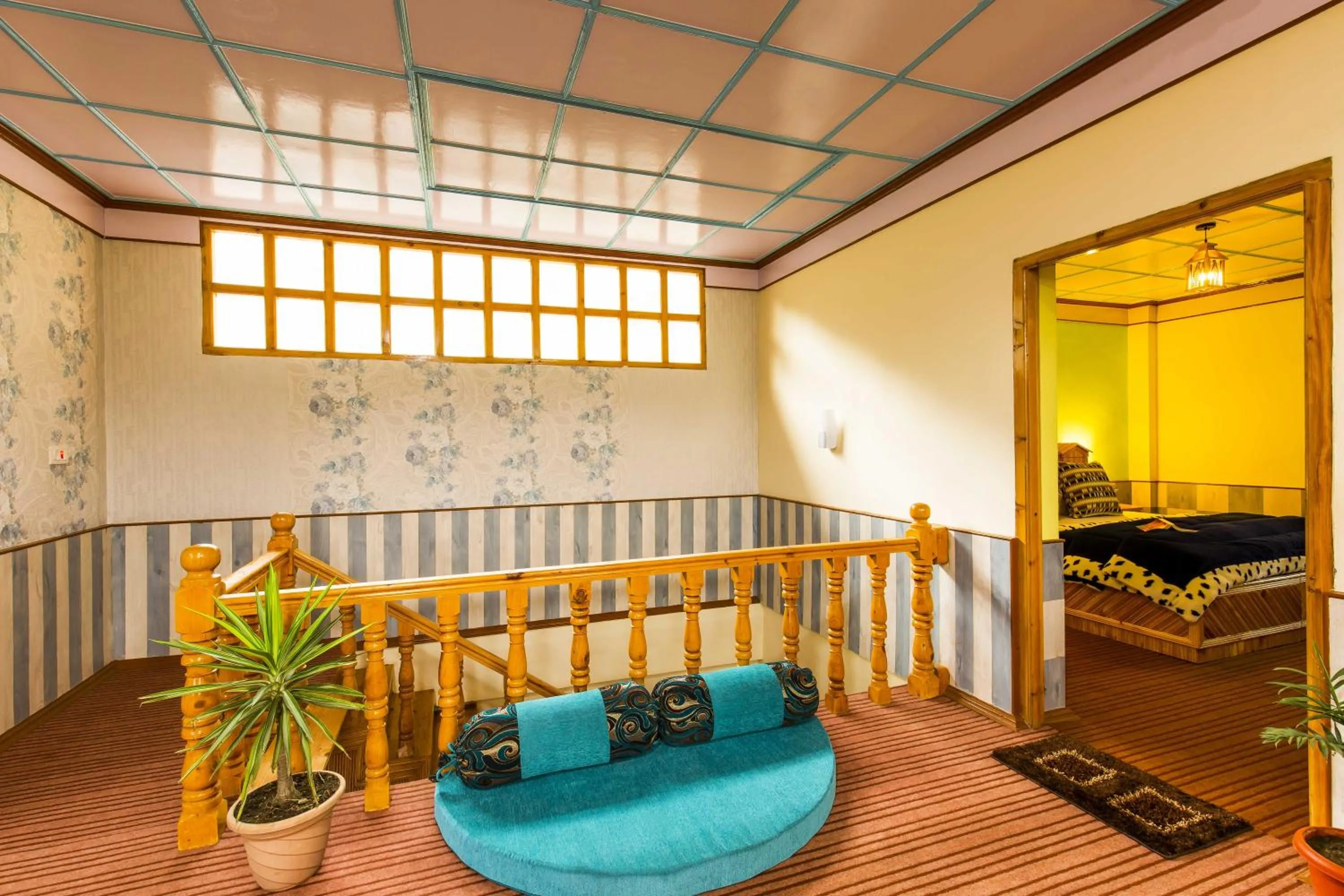 Seating area in Zostel Homes Kotkhai, Shimla