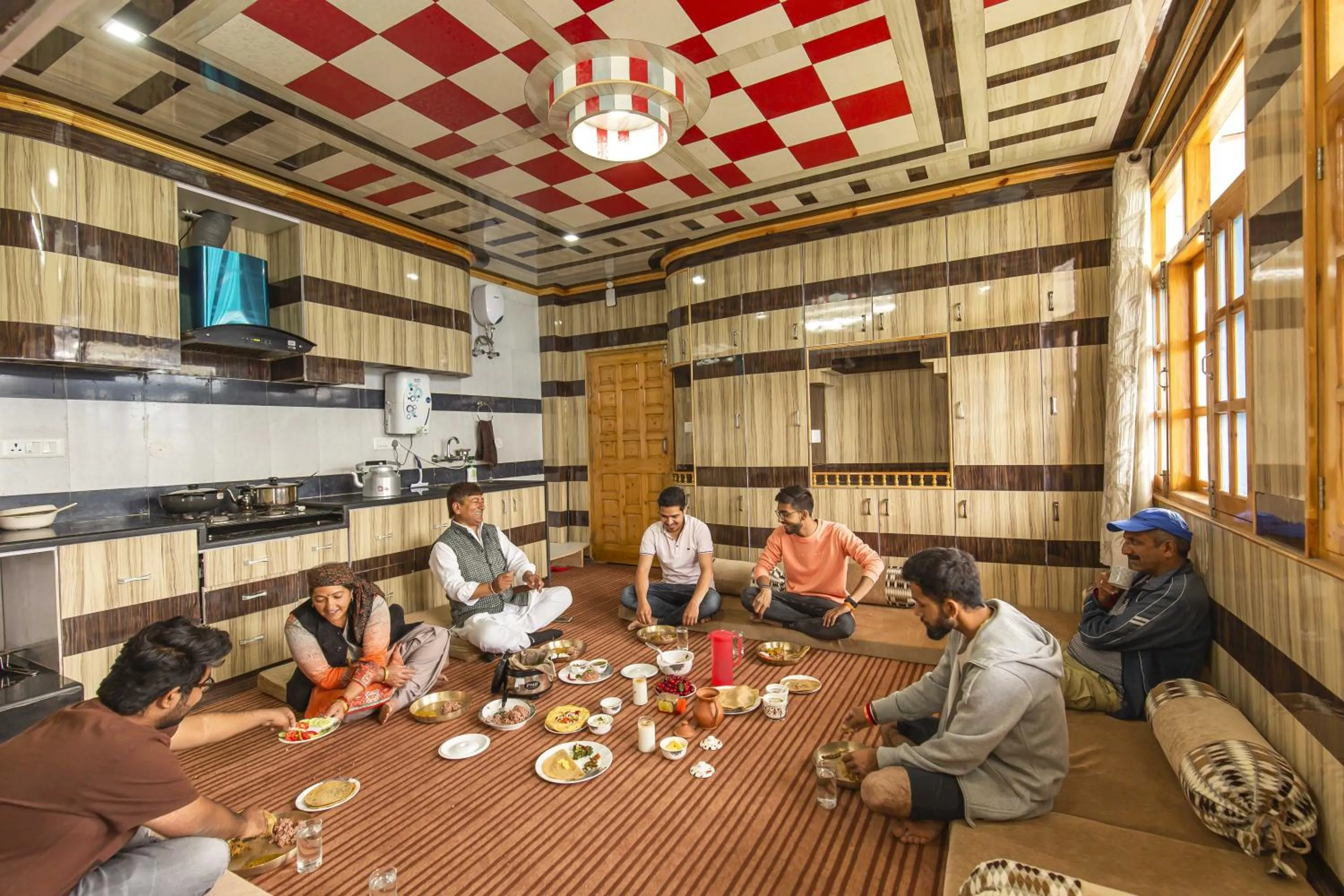 Dining area in Zostel Homes Kotkhai, Shimla