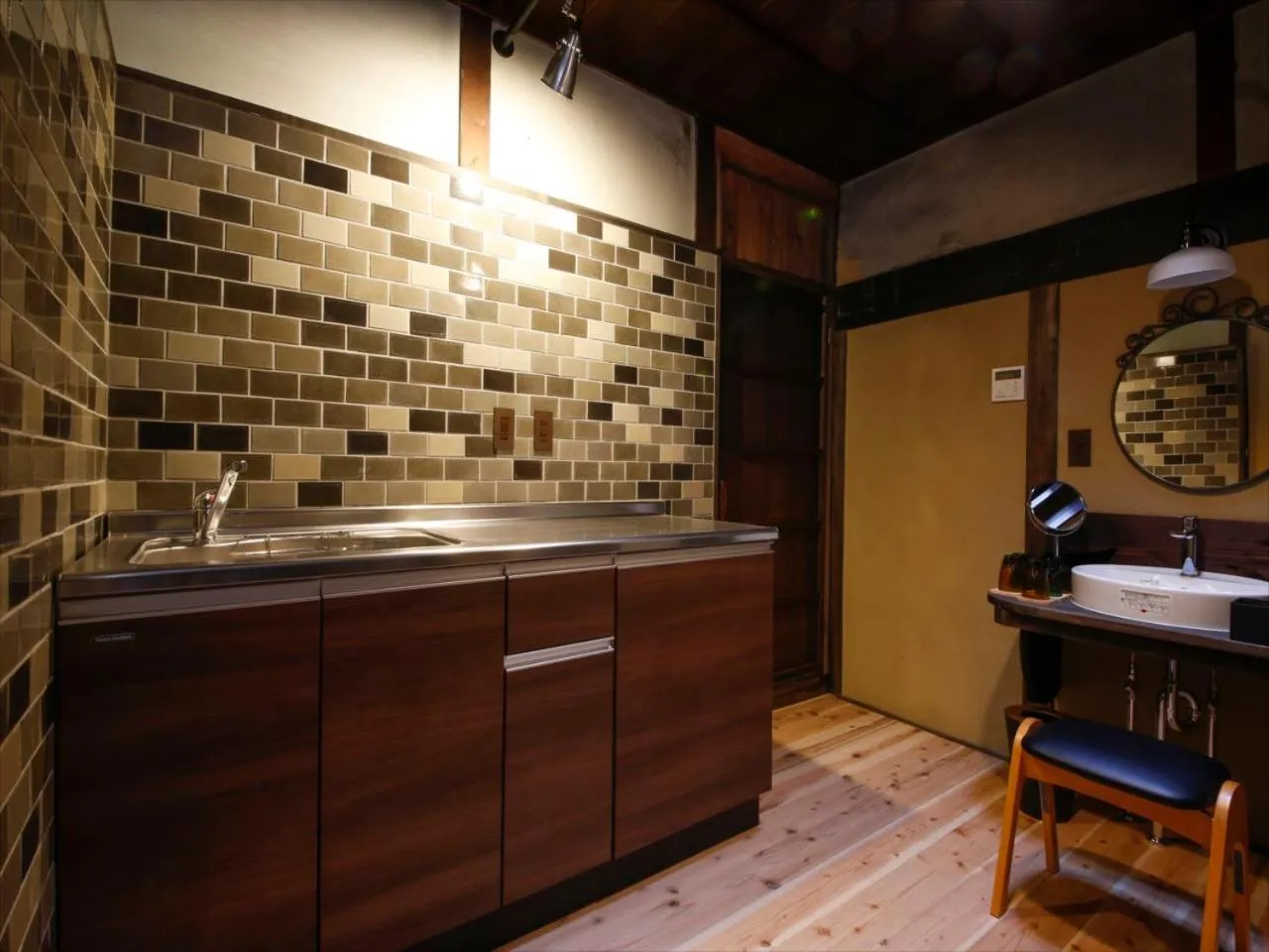 Kitchen or kitchenette in Yamasaki Ryokan Q Nakamonzenya