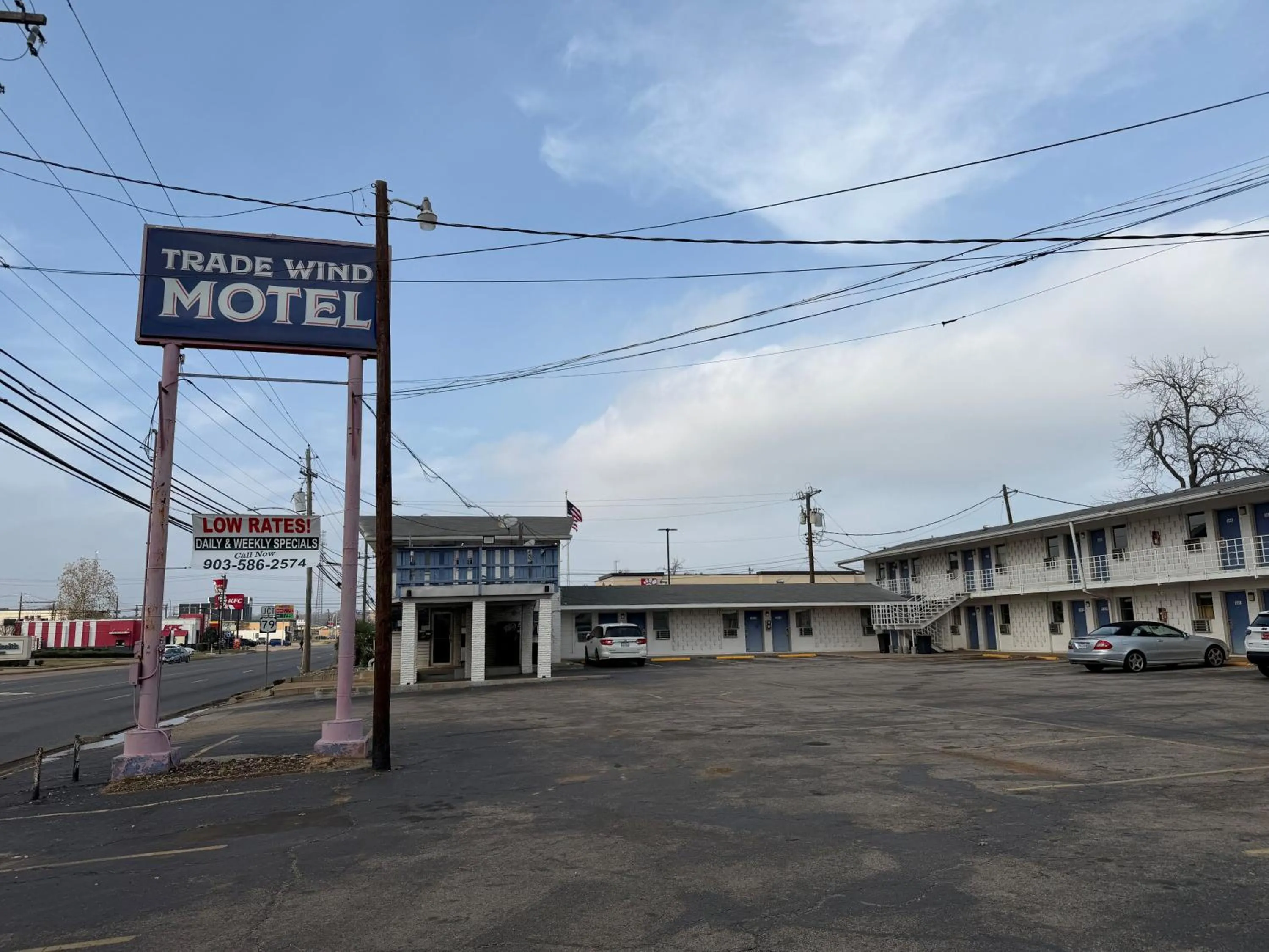 Facade/entrance in Trade Wind Motel Jacksonville TX US 69