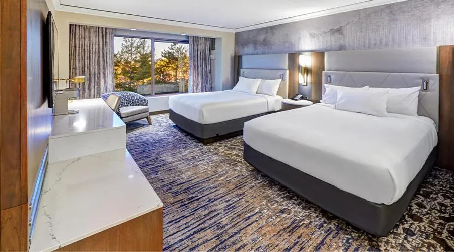 Bed in Mystic Lake Casino Hotel