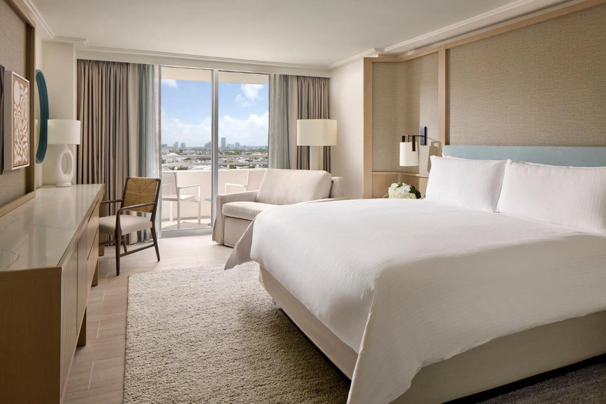 Bedroom, Bed in Loews Miami Beach Hotel