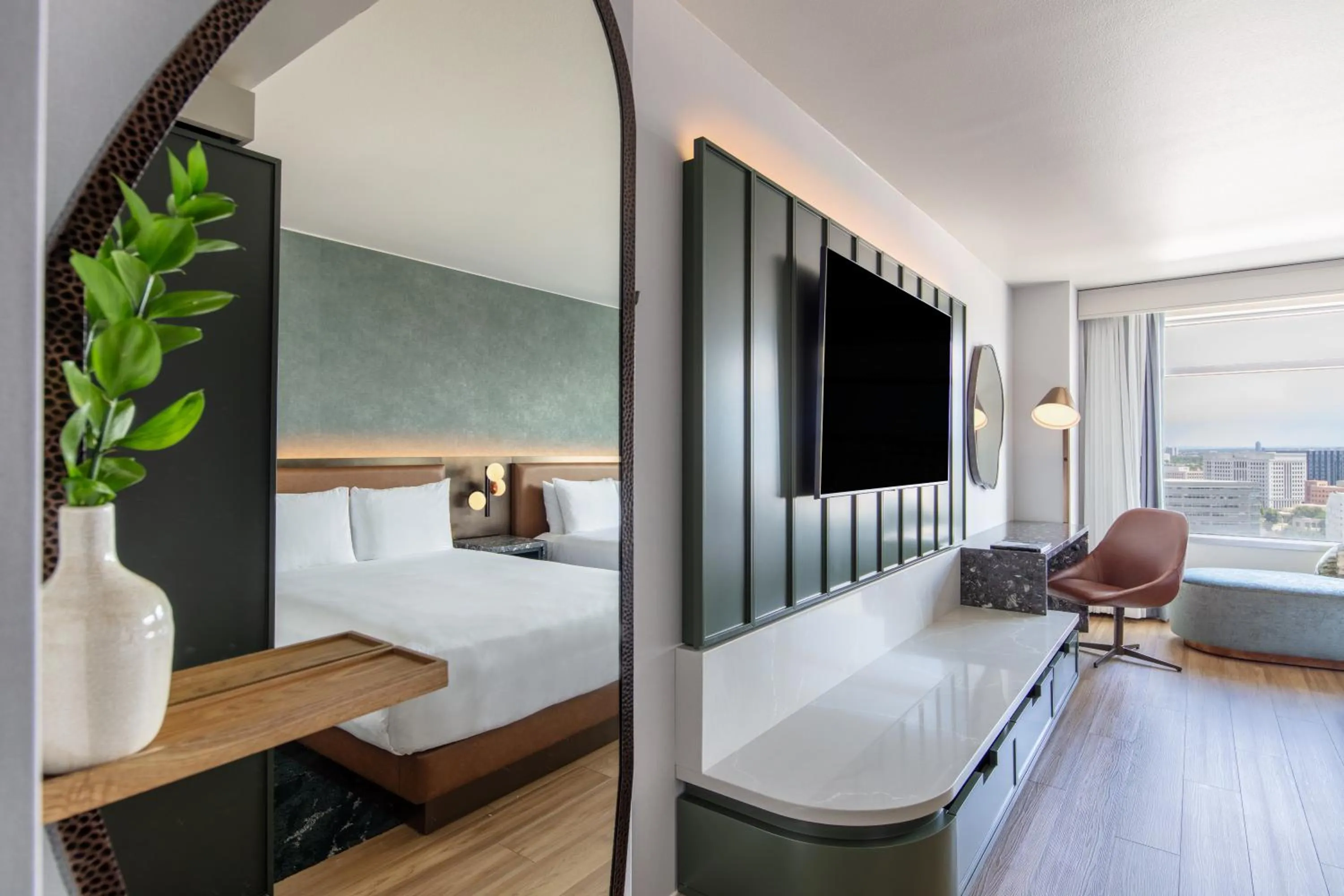 Bed in Hyatt Regency Denver at Colorado Convention Center