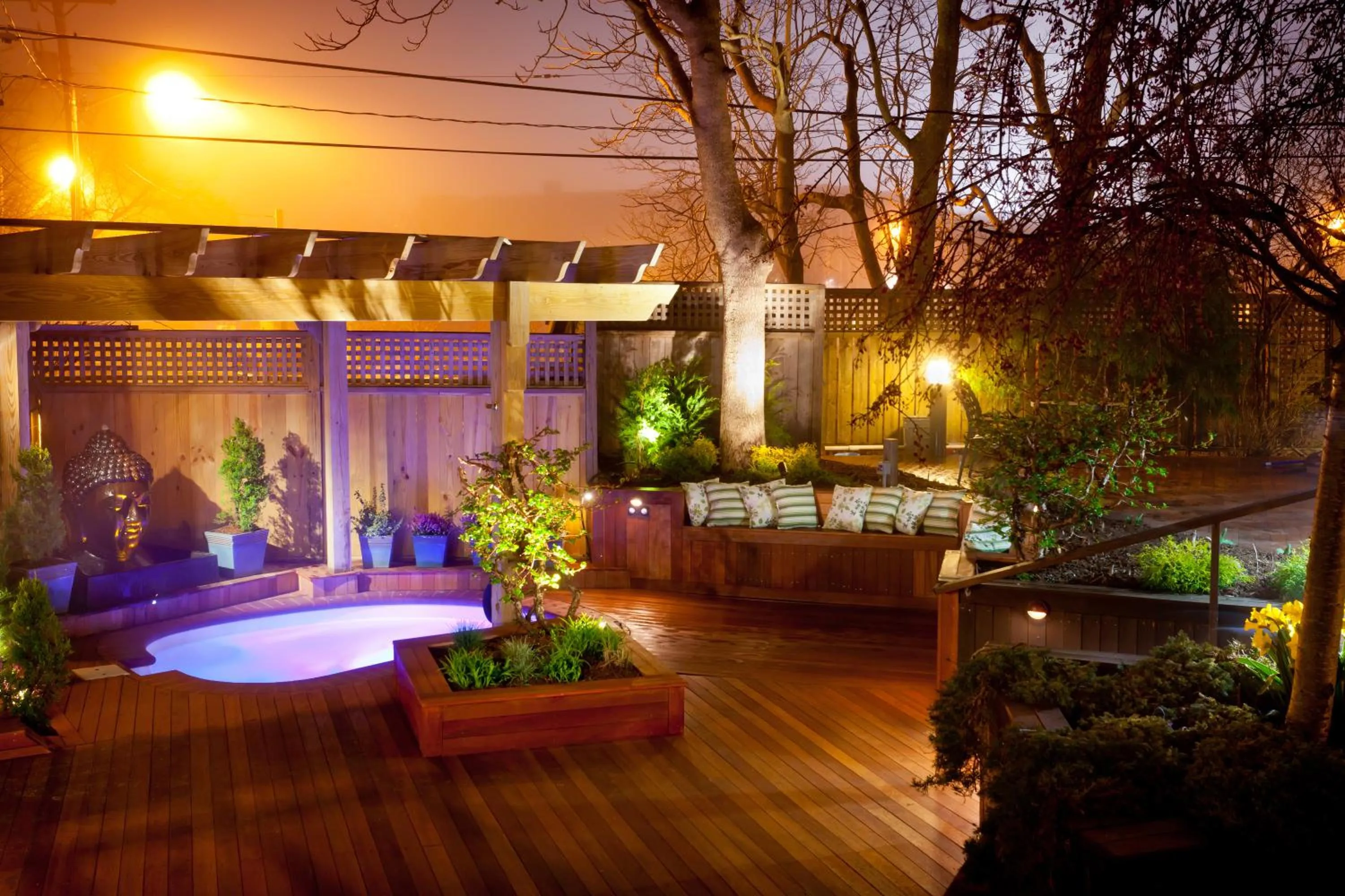 Patio in Crowne Pointe Historic Inn Adults Only