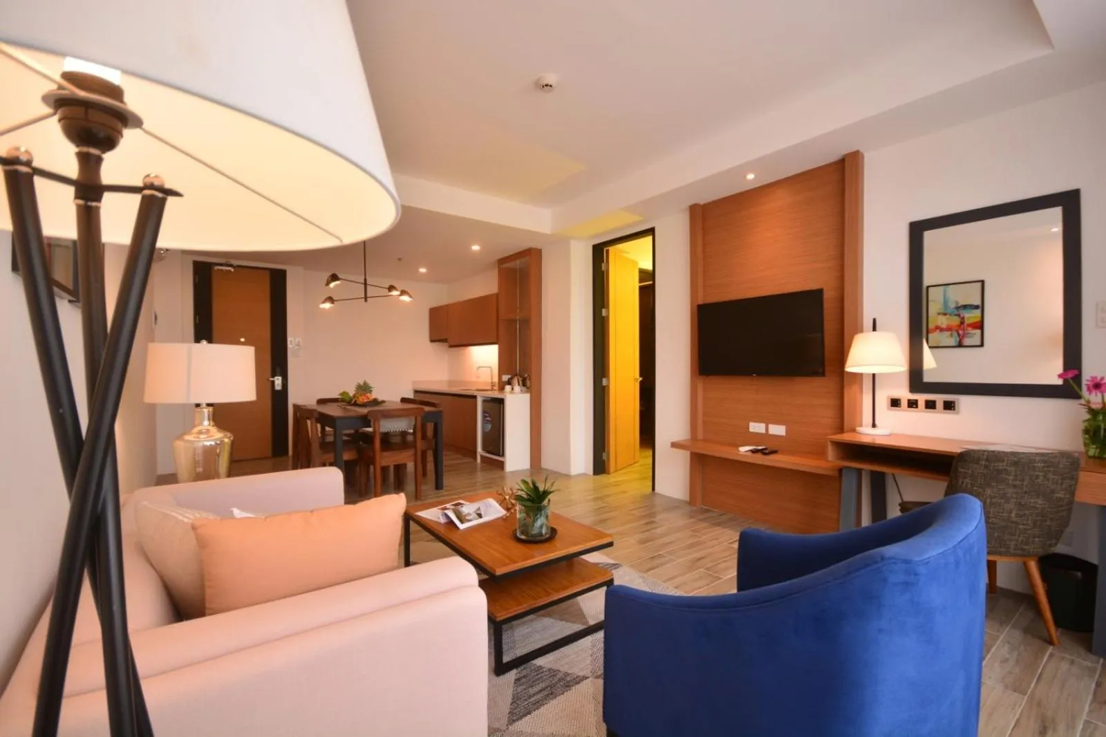 Living room in Crown Hotel at Harbour Springs Palawan Managed by Enderun Hotels