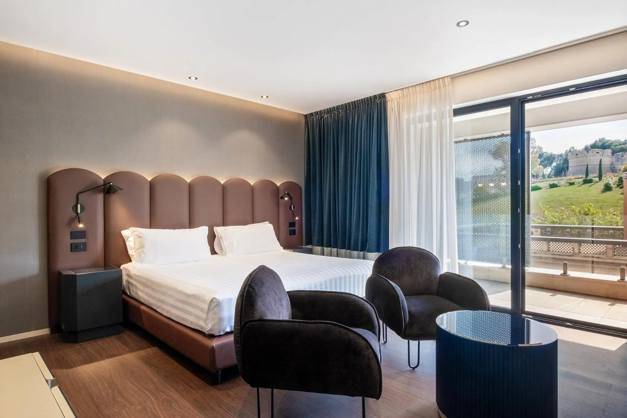 Bed in Eurostars Matera La Suite