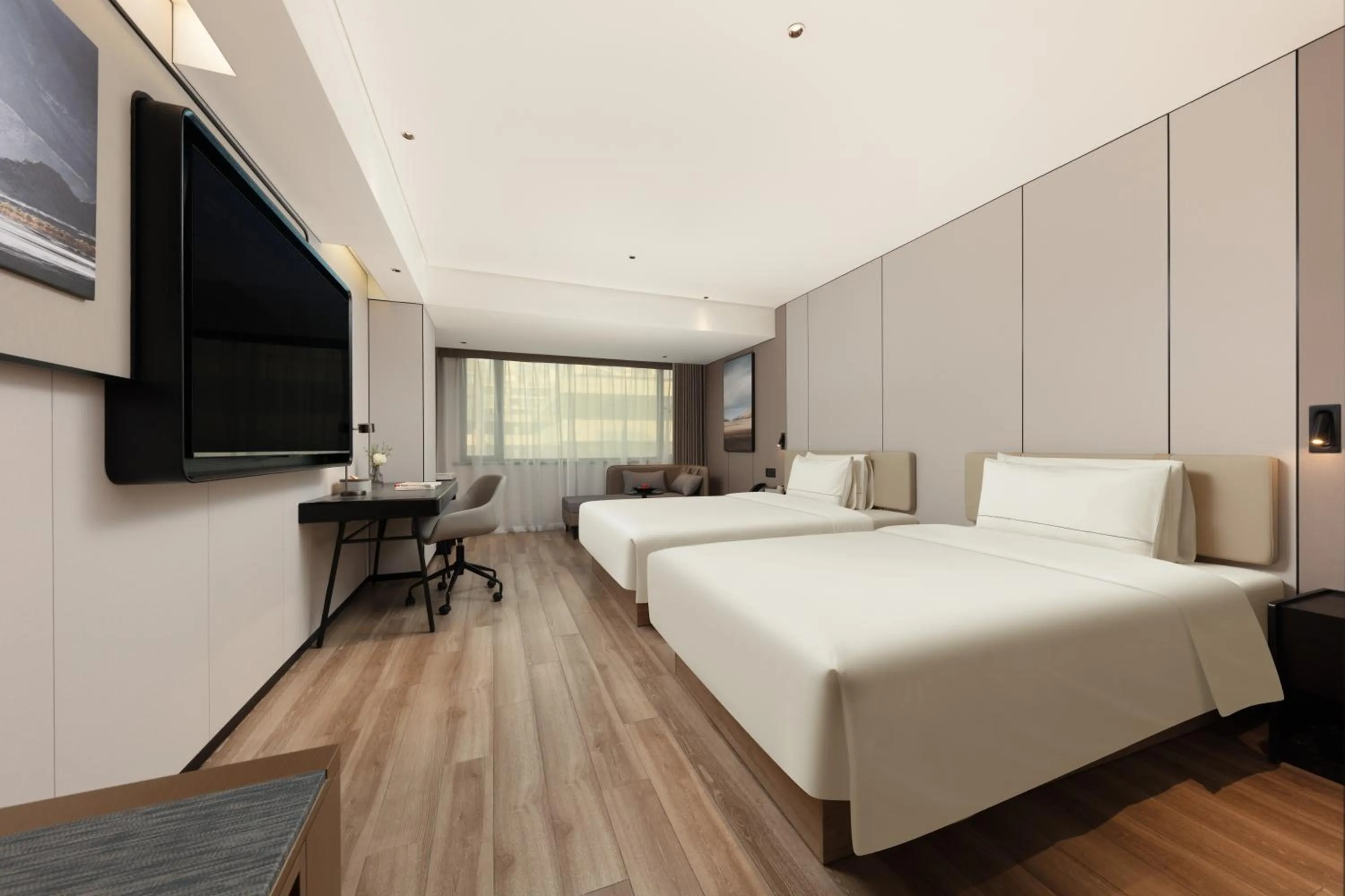 Bed in Atour Hotel New International Expo Center Longyang Road Shanghai