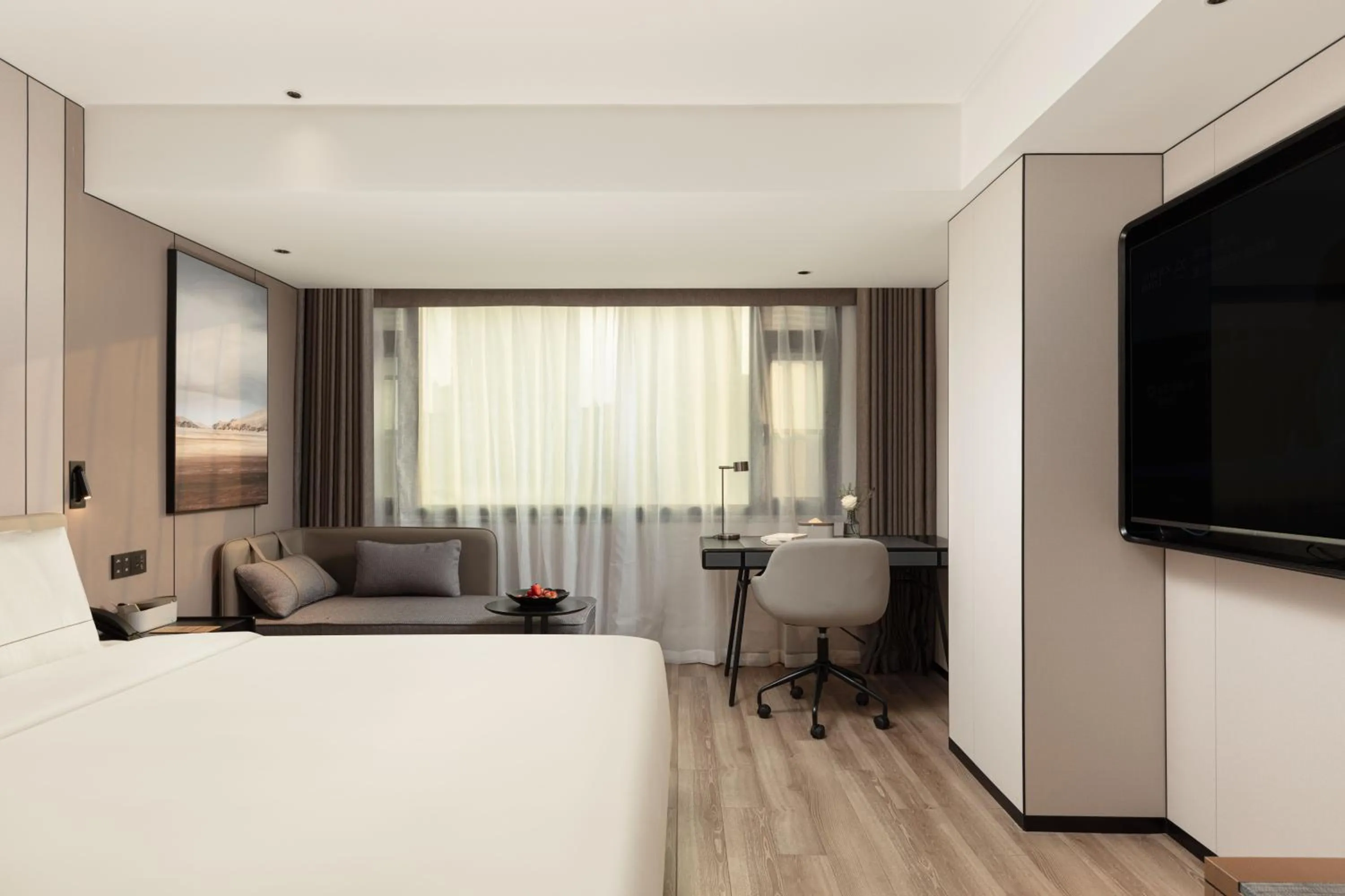 Living room, Bed in Atour Hotel New International Expo Center Longyang Road Shanghai