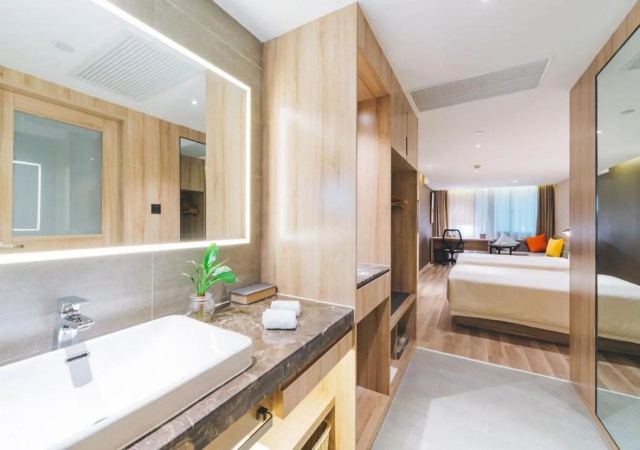 Bed in Atour Hotel New International Expo Center Longyang Road Shanghai