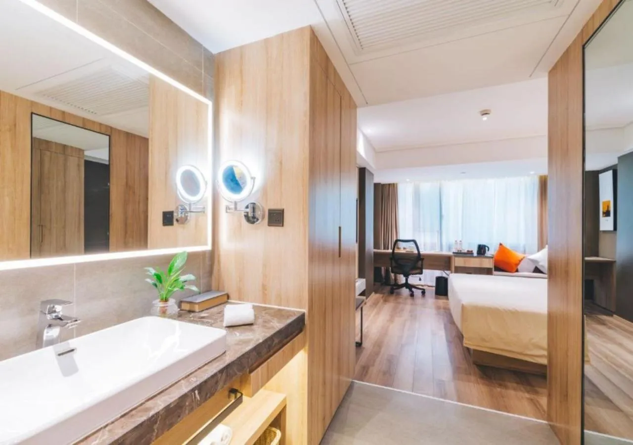 Bed in Atour Hotel New International Expo Center Longyang Road Shanghai