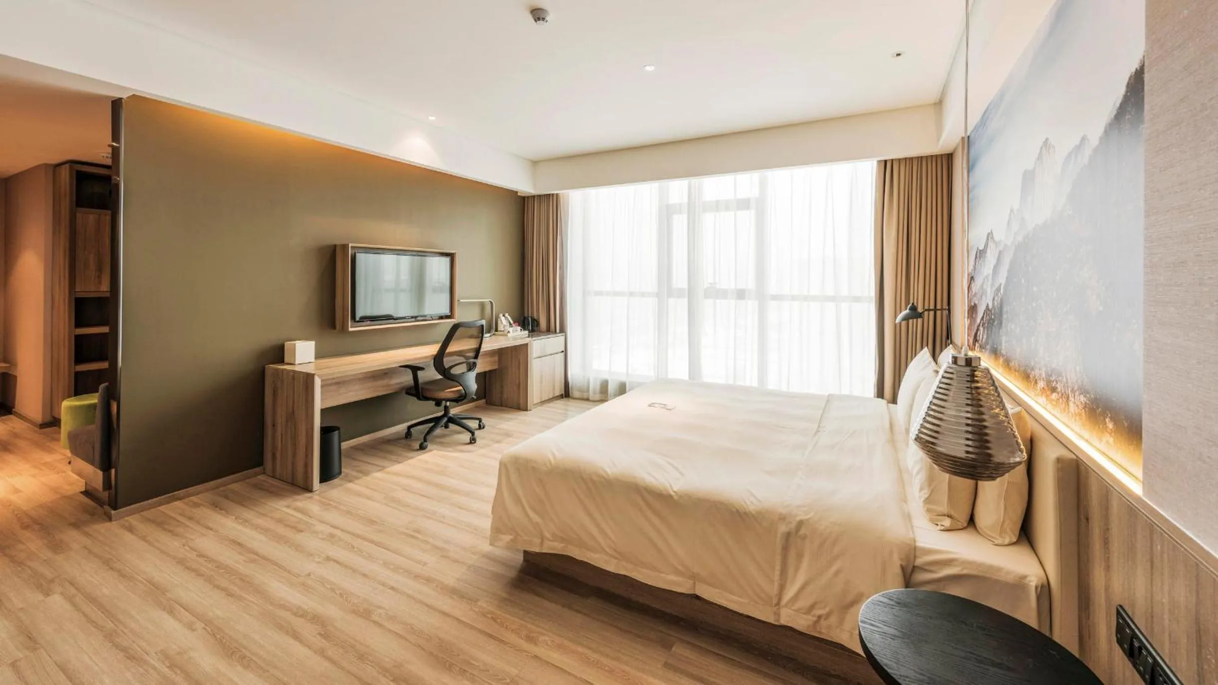 Bed in Atour Hotel North High Speed Railway Station Xi'an