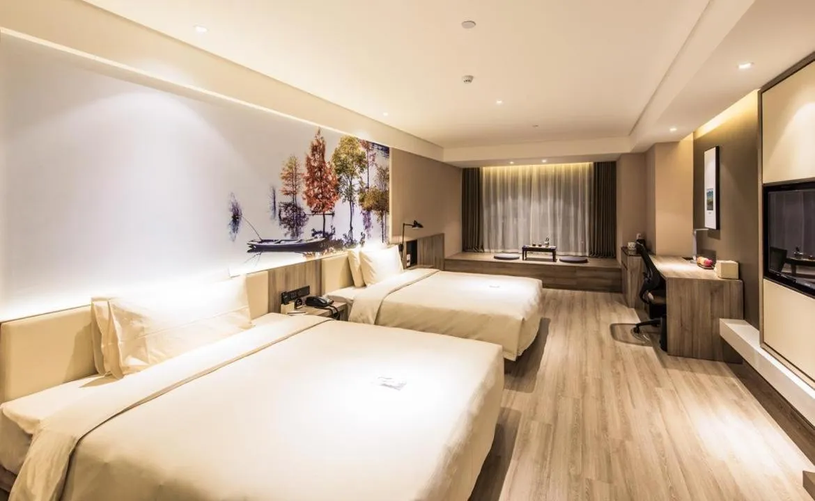 Bed in Atour Hotel North High Speed Railway Station Xi'an