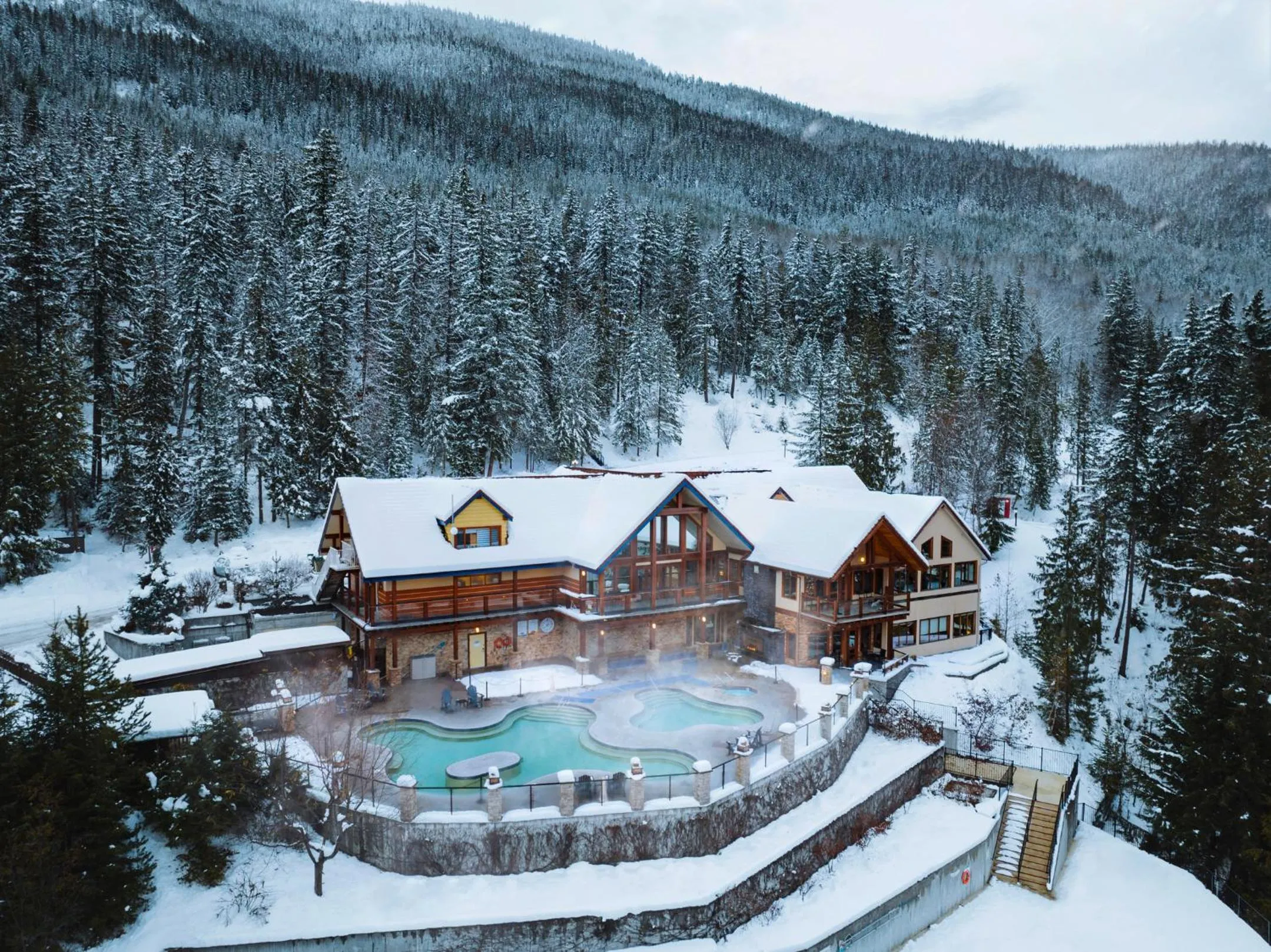 Property building in Halcyon Hot Springs Resort