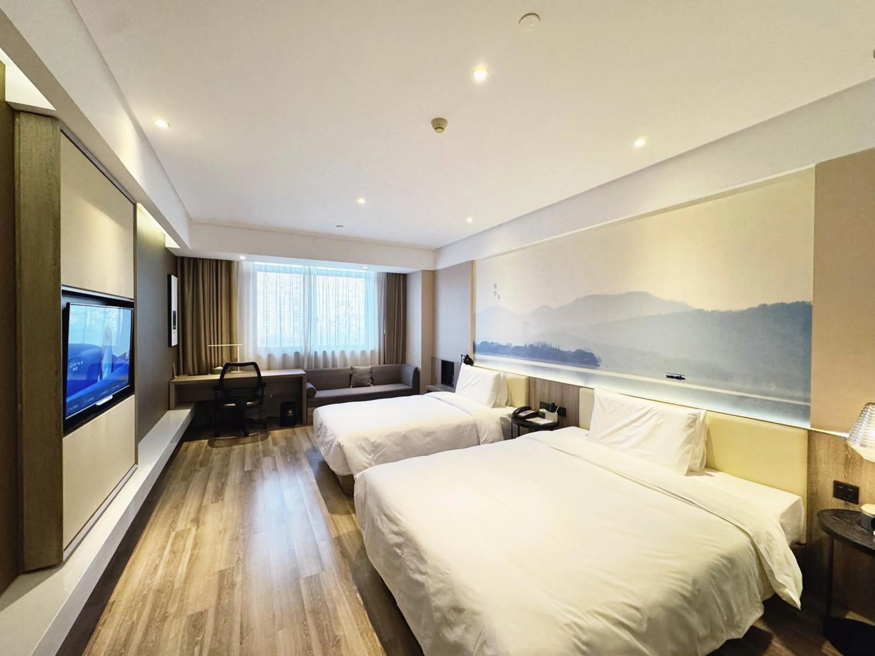 Photo of the whole room, Bed in Atour Hotel Hongqiao Hub National Exhibition Center Shanghai