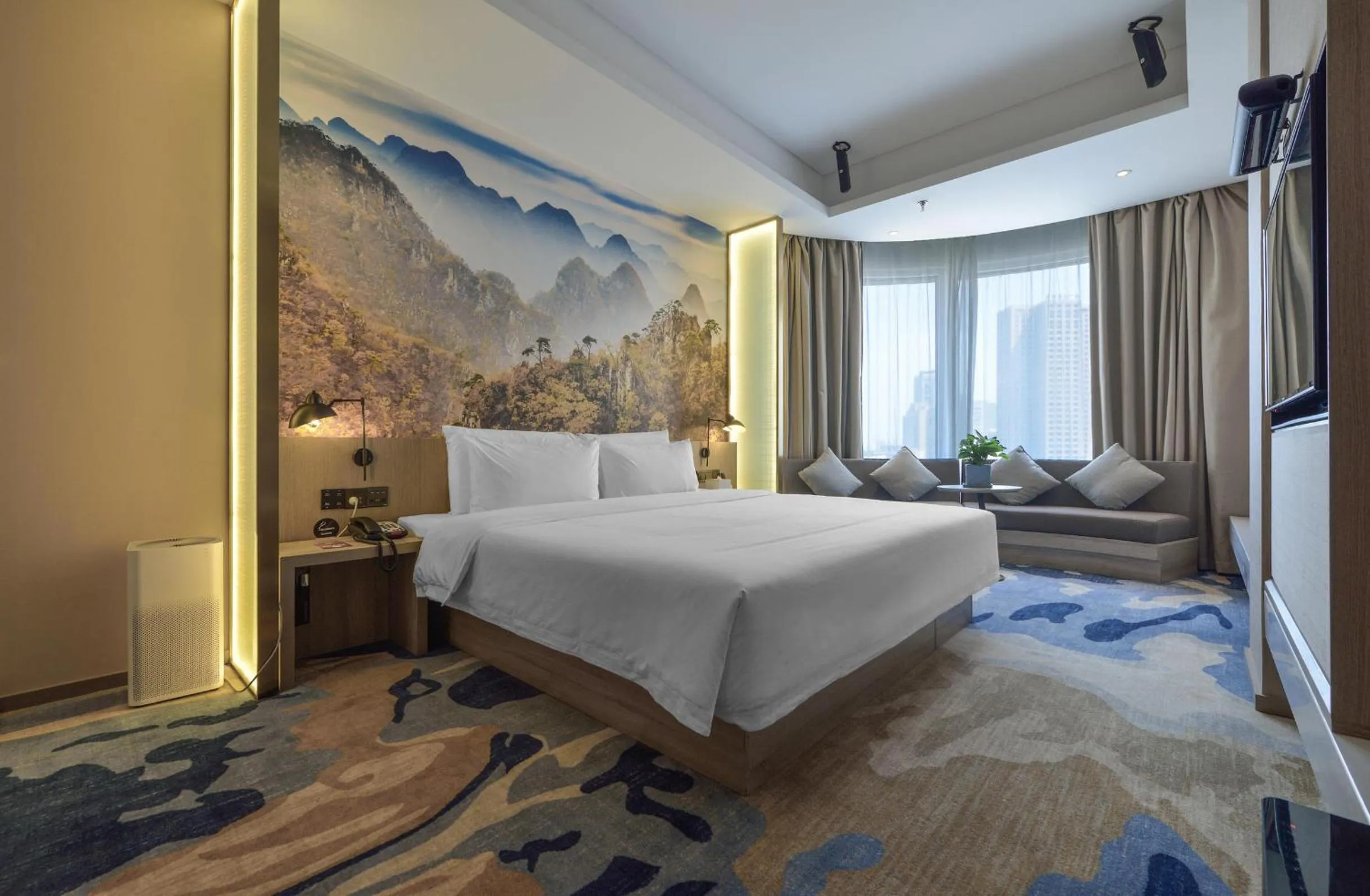 Bed in Atour Hotel Railway Station Dalian