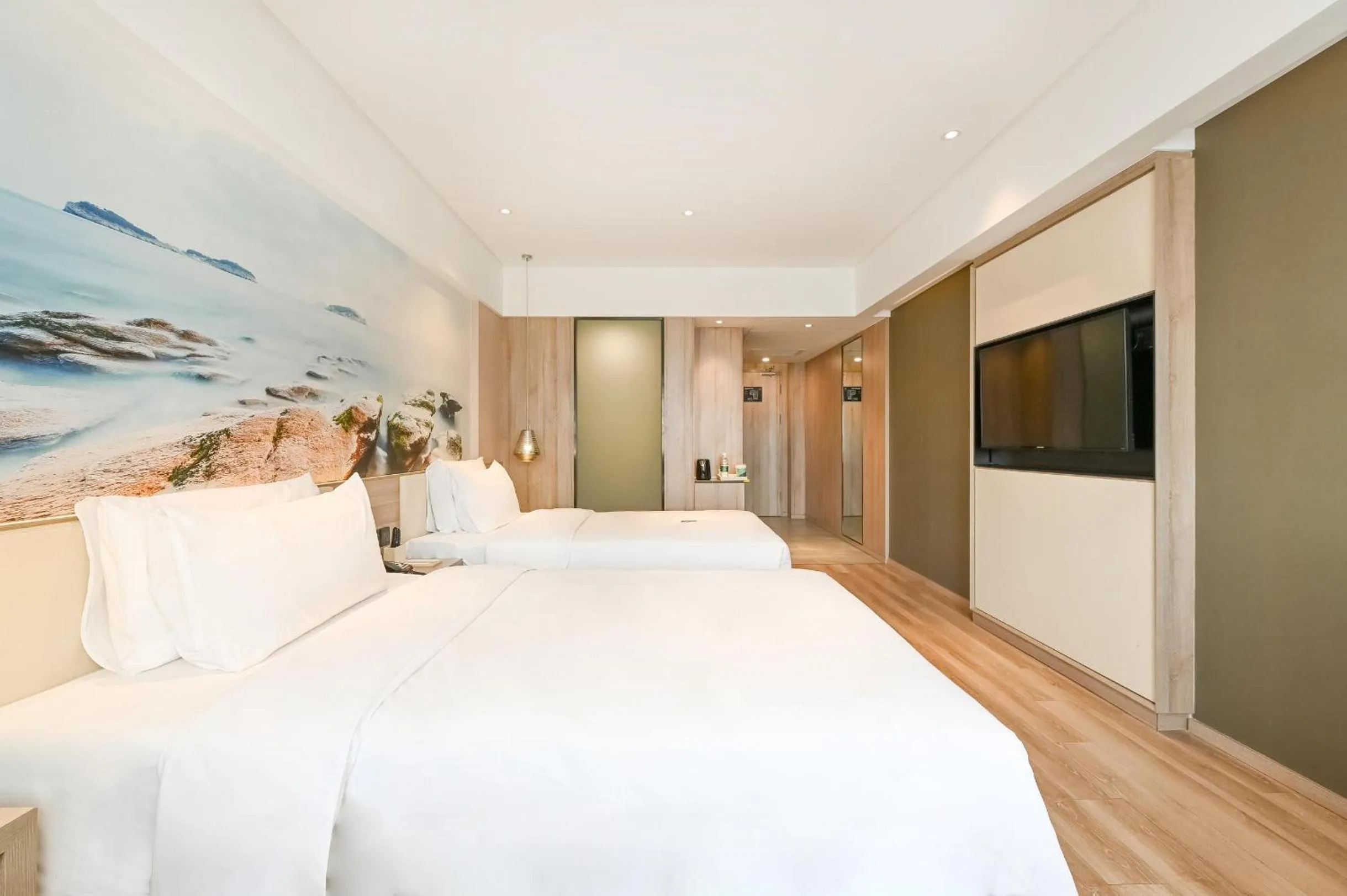 Bed in Atour Hotel Railway Station Dalian