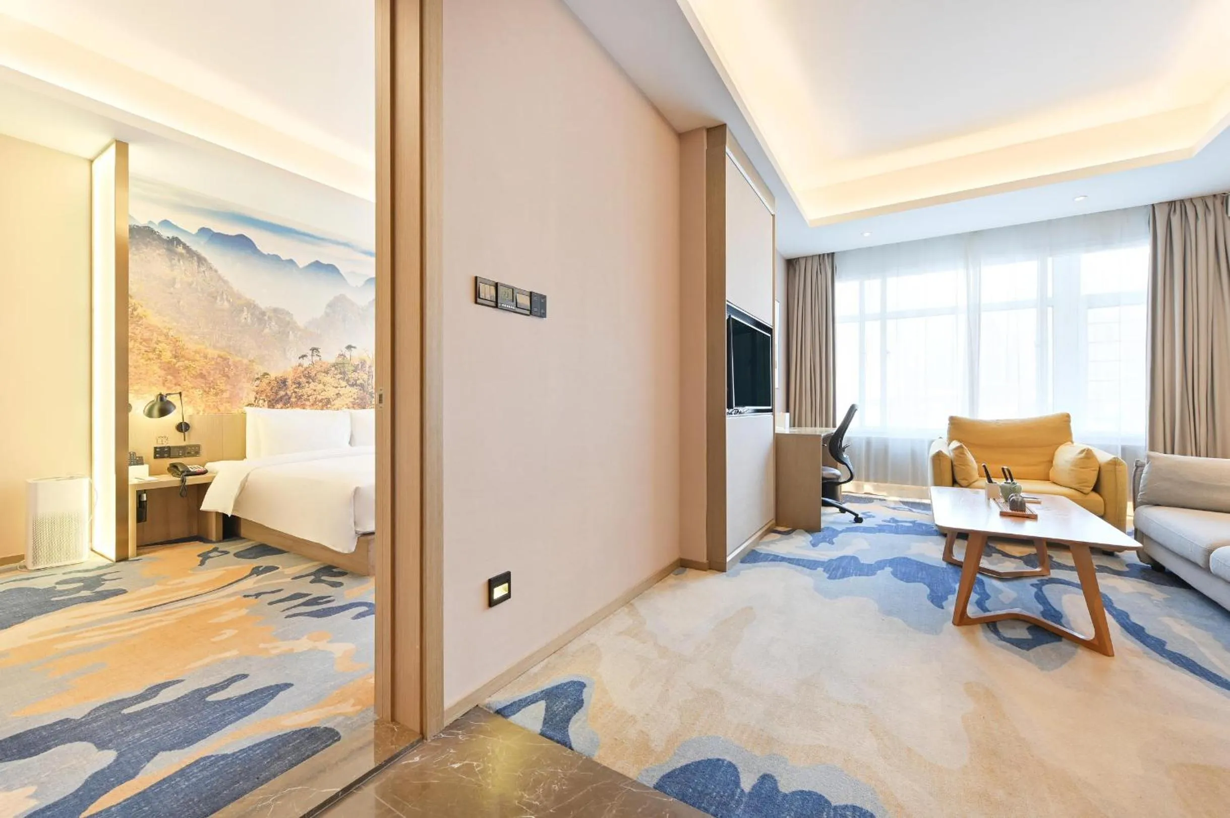 Bed in Atour Hotel Railway Station Dalian