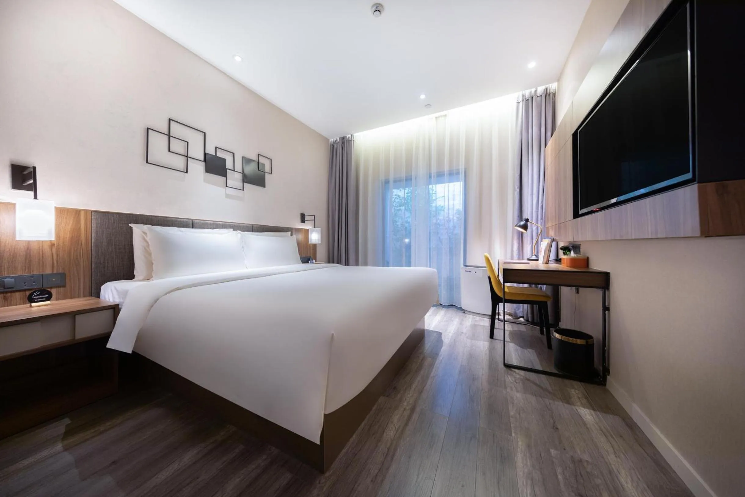 Bed in Atour Hotel X Nanshan Coastal City Shenzhen
