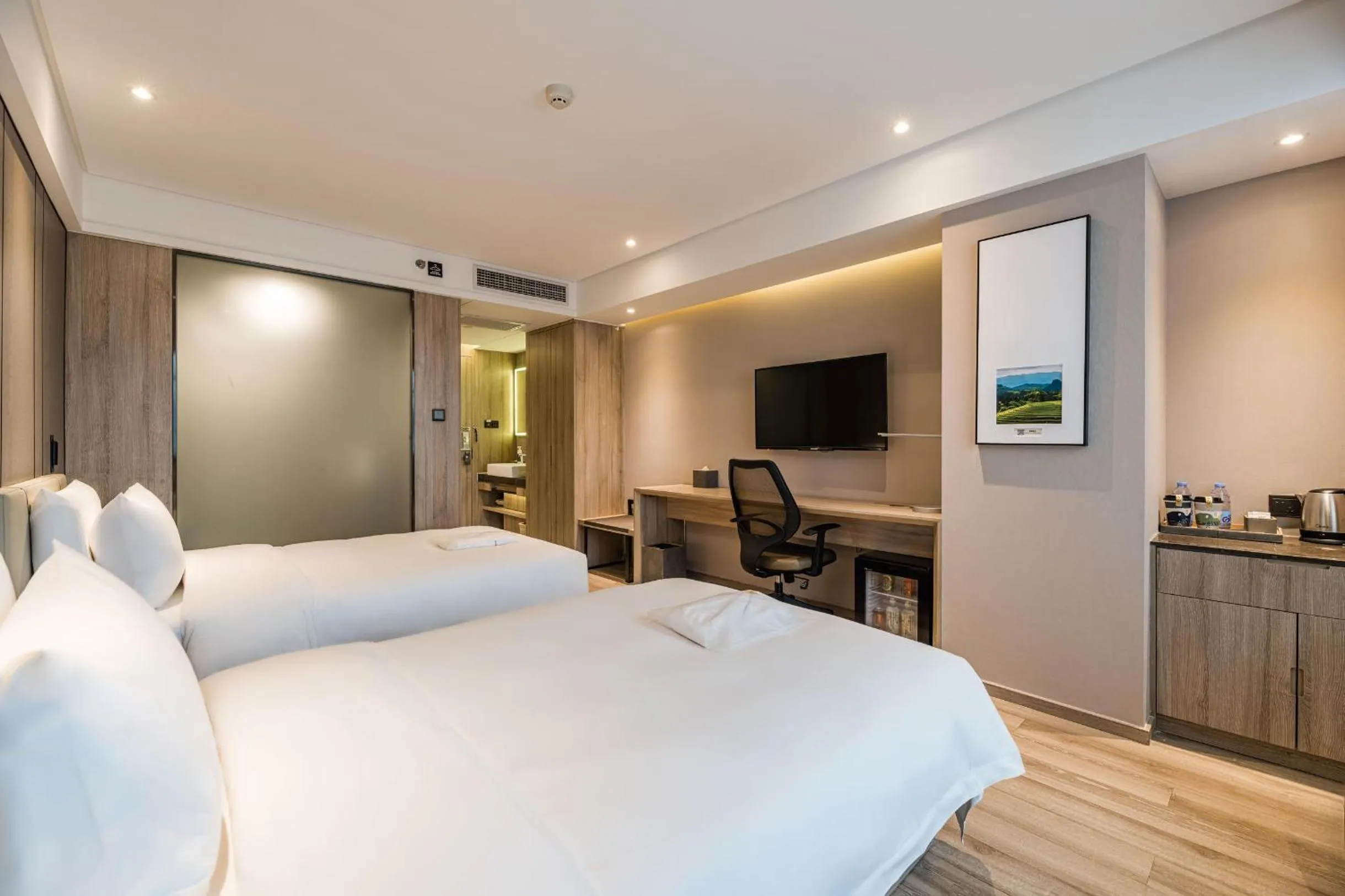 Bed in Atour Hotel Hailian Fuzhou