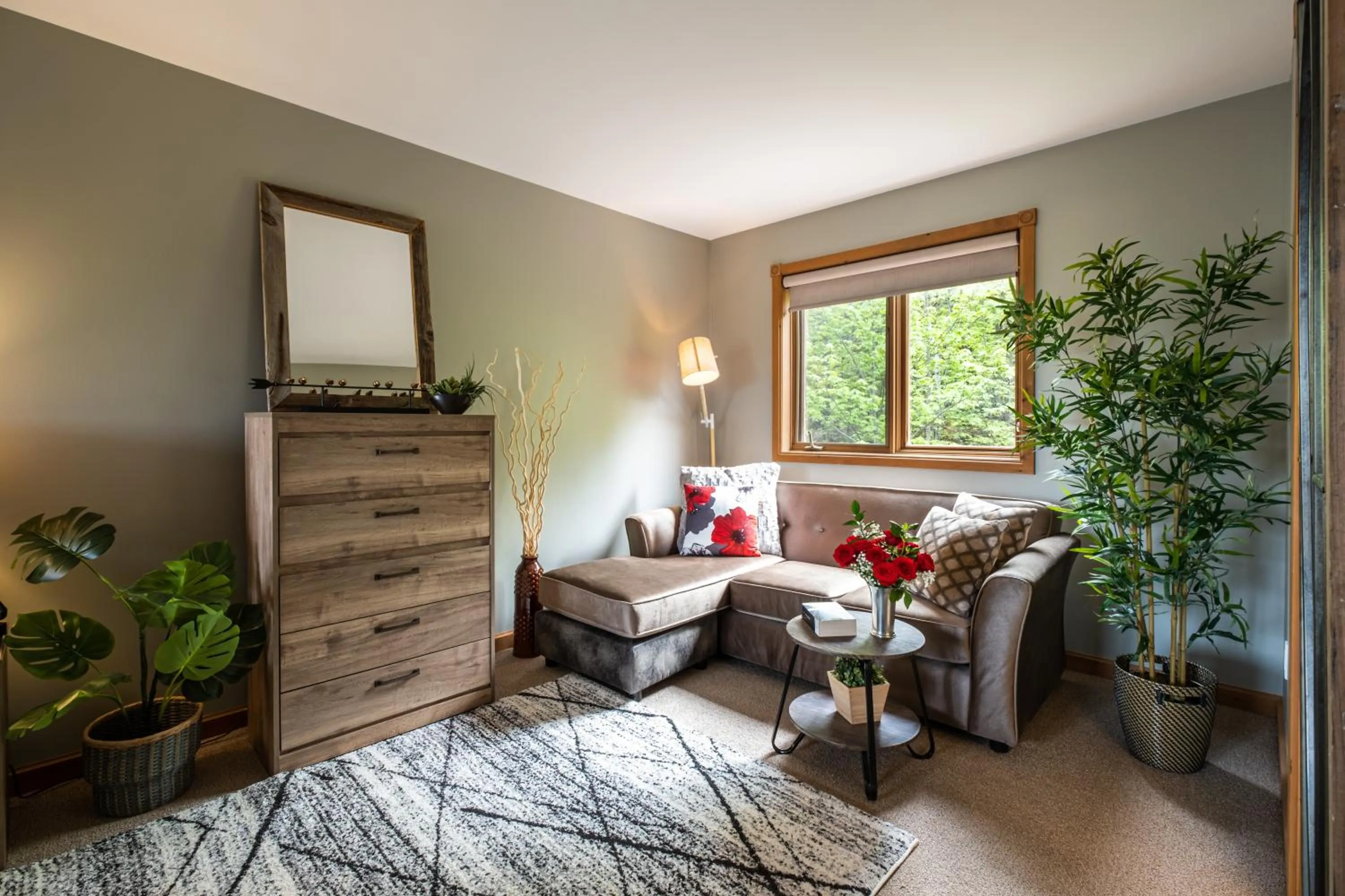 Living room in Clairière by Rendez-Vous Mont-Tremblant