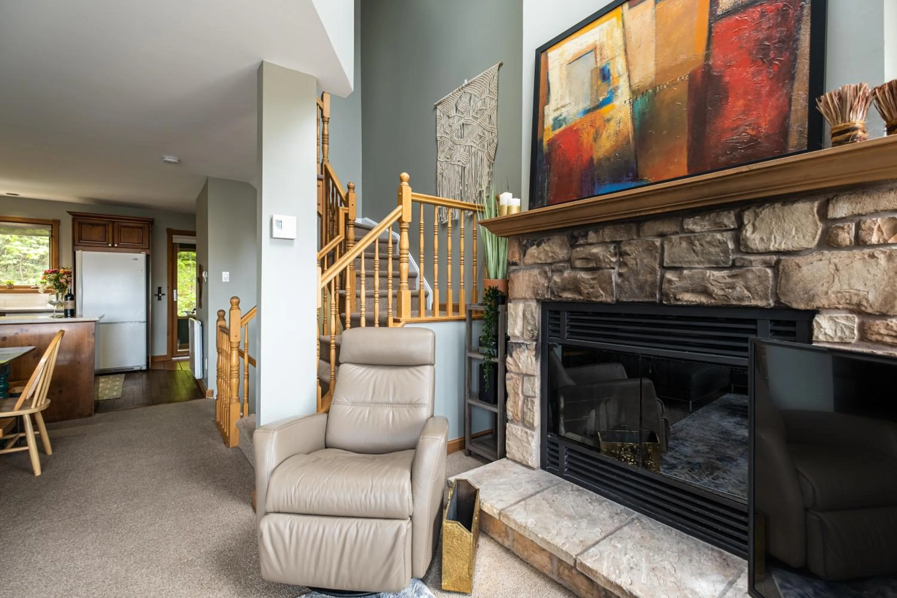 Living room in Clairière by Rendez-Vous Mont-Tremblant