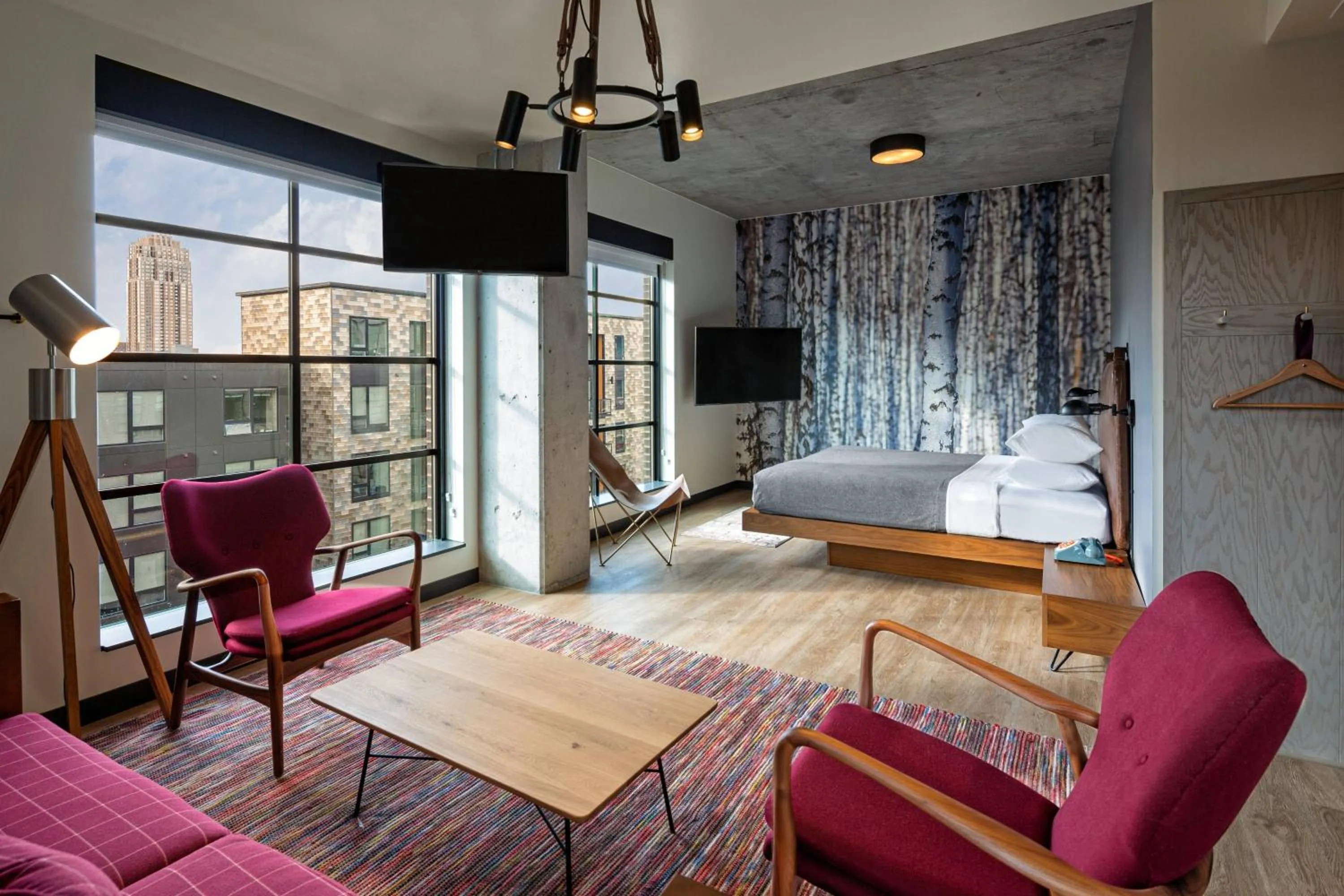 Photo of the whole room, Bed in Moxy Minneapolis Downtown