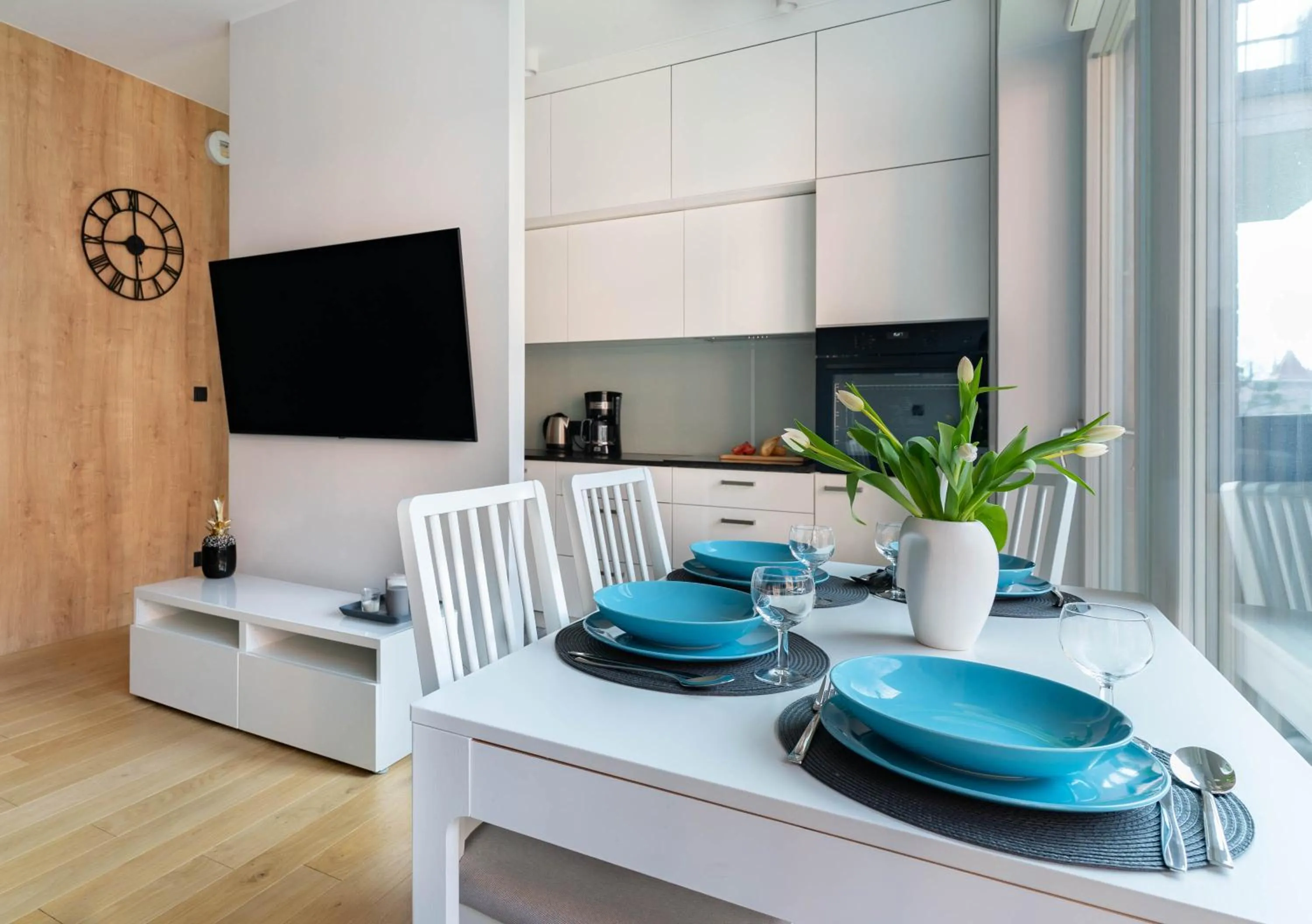 Kitchen or kitchenette in City Break Gdańsk Rajska 8 Apartamenty