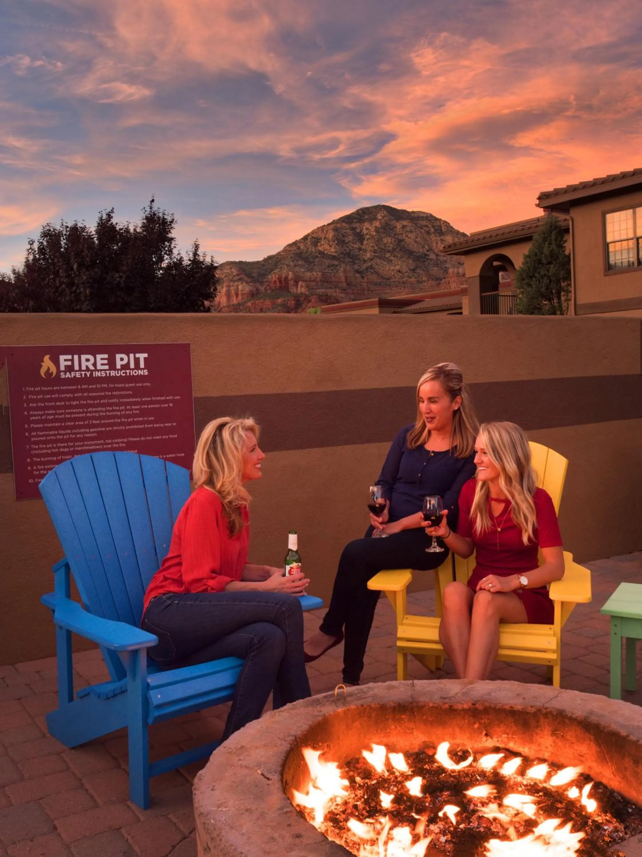 Patio in Sedona Real Inn & Suites