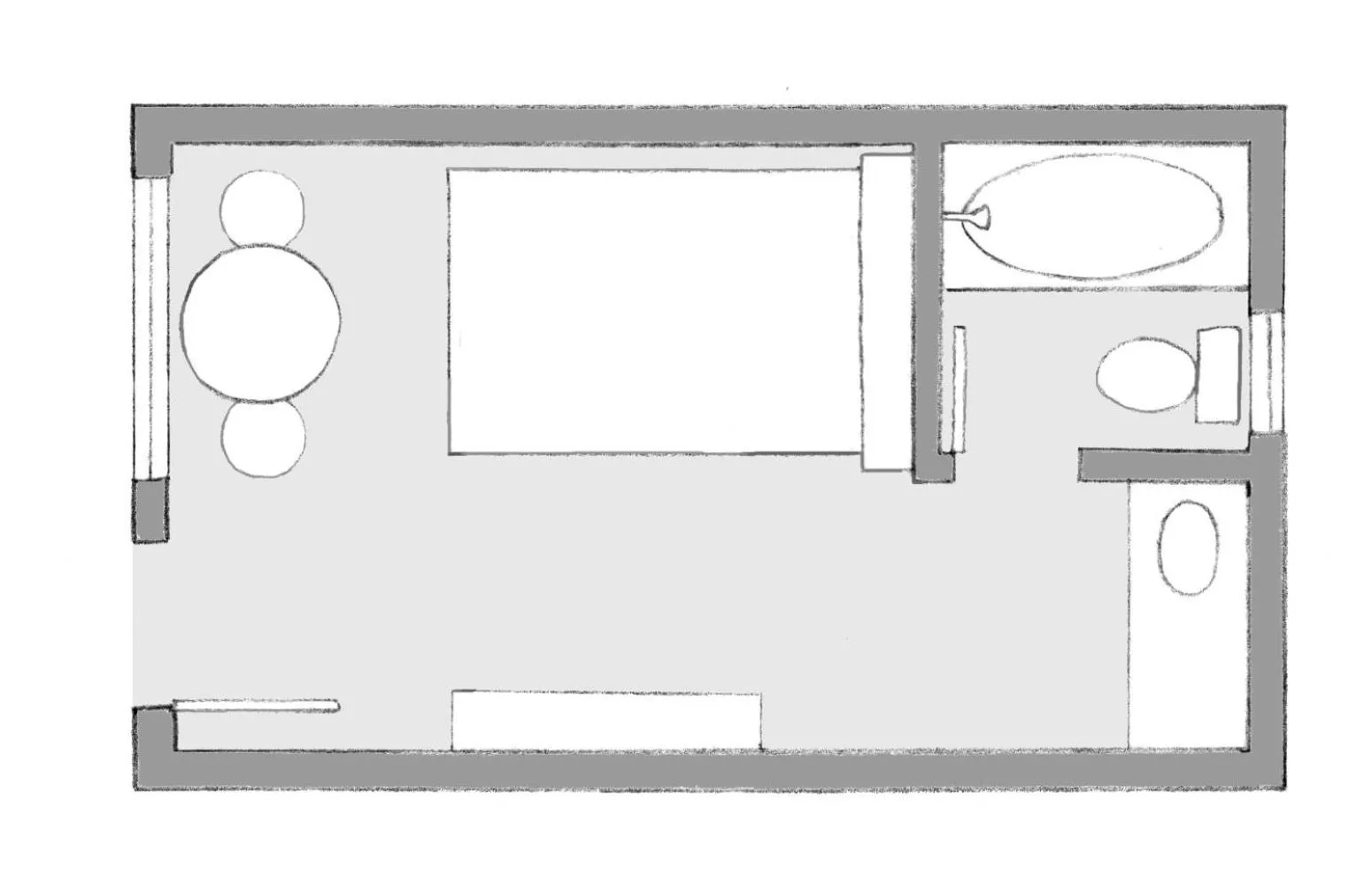 Floor plan in Austin Motel