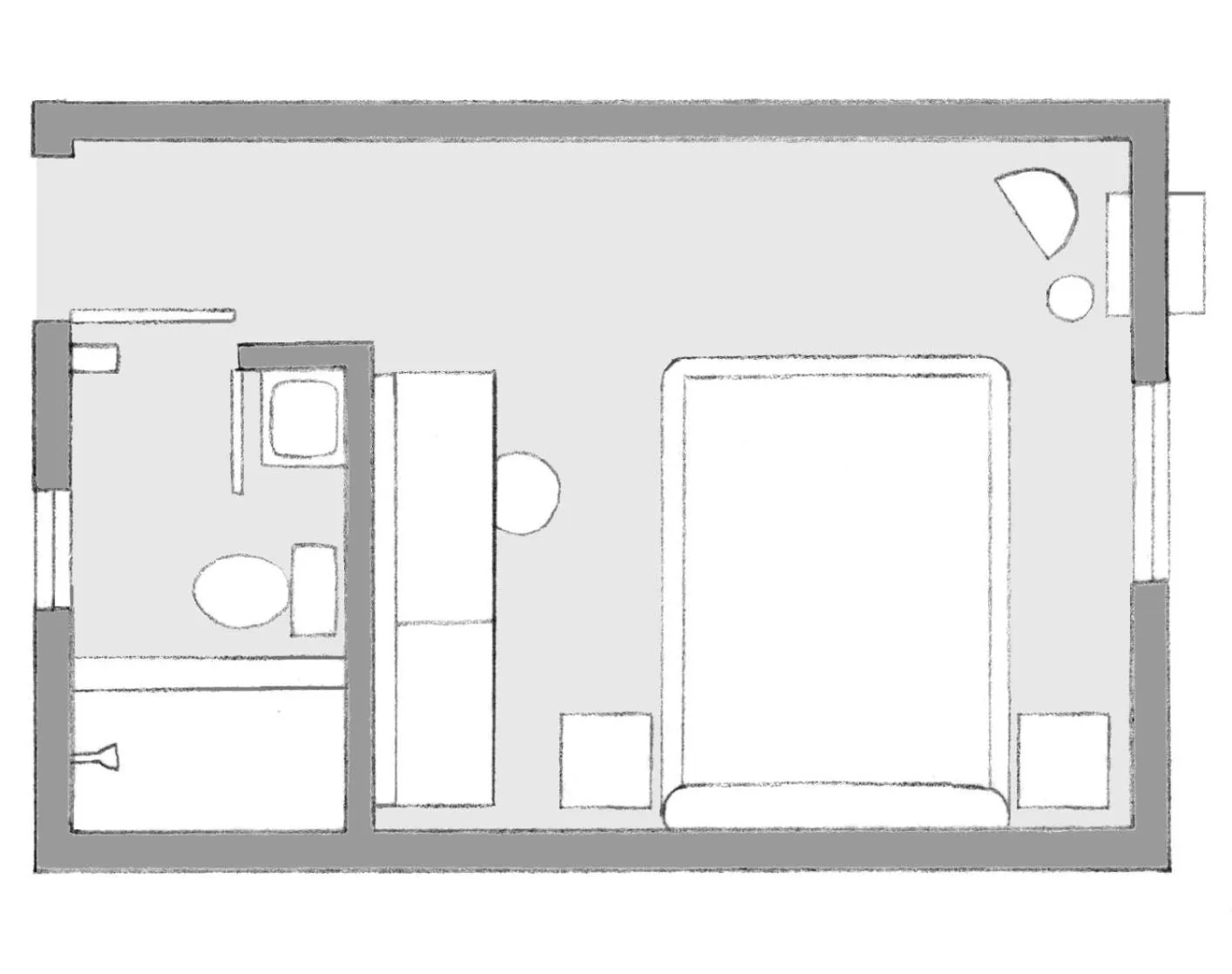 Floor plan in Austin Motel