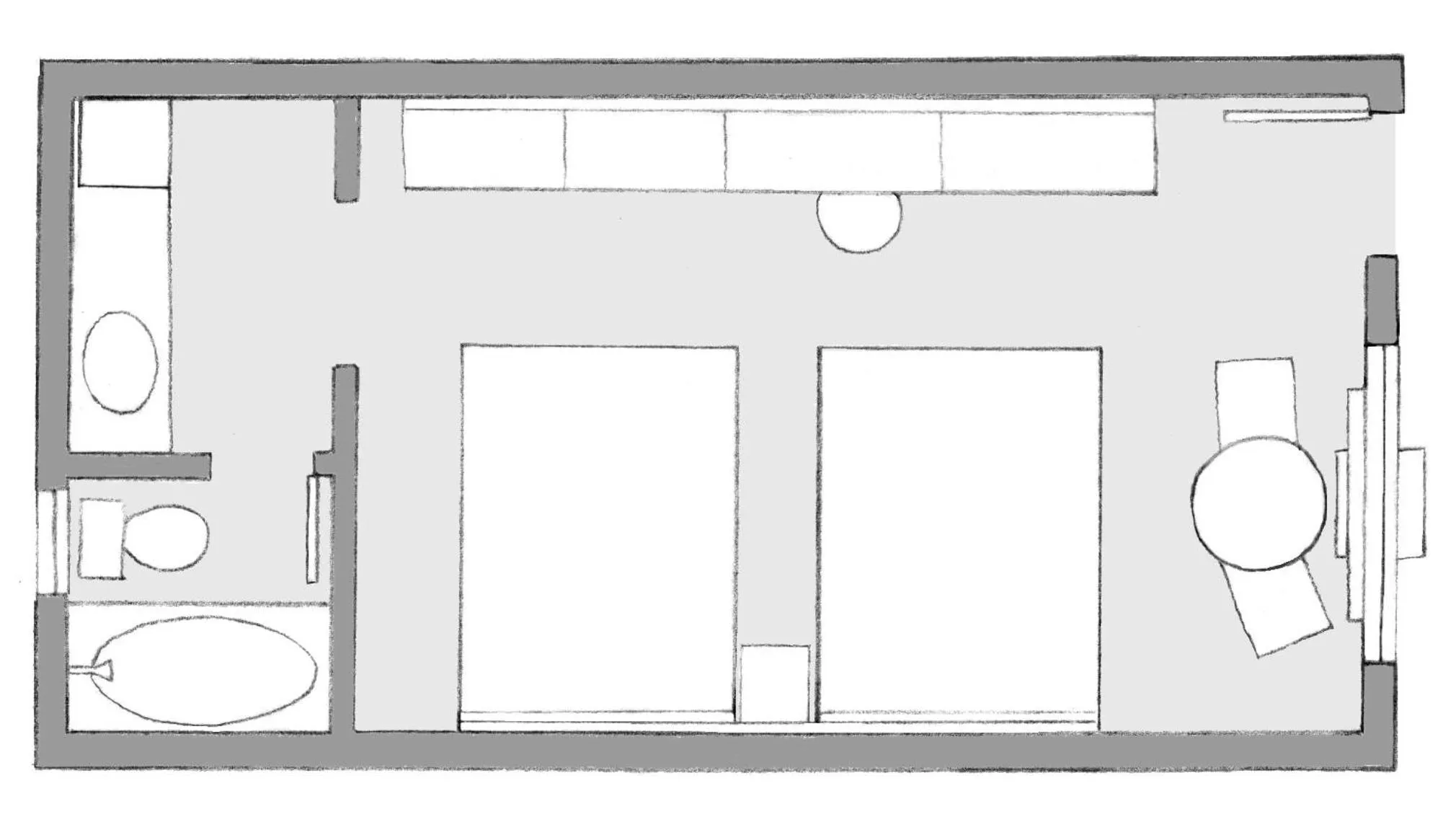 Floor plan in Austin Motel