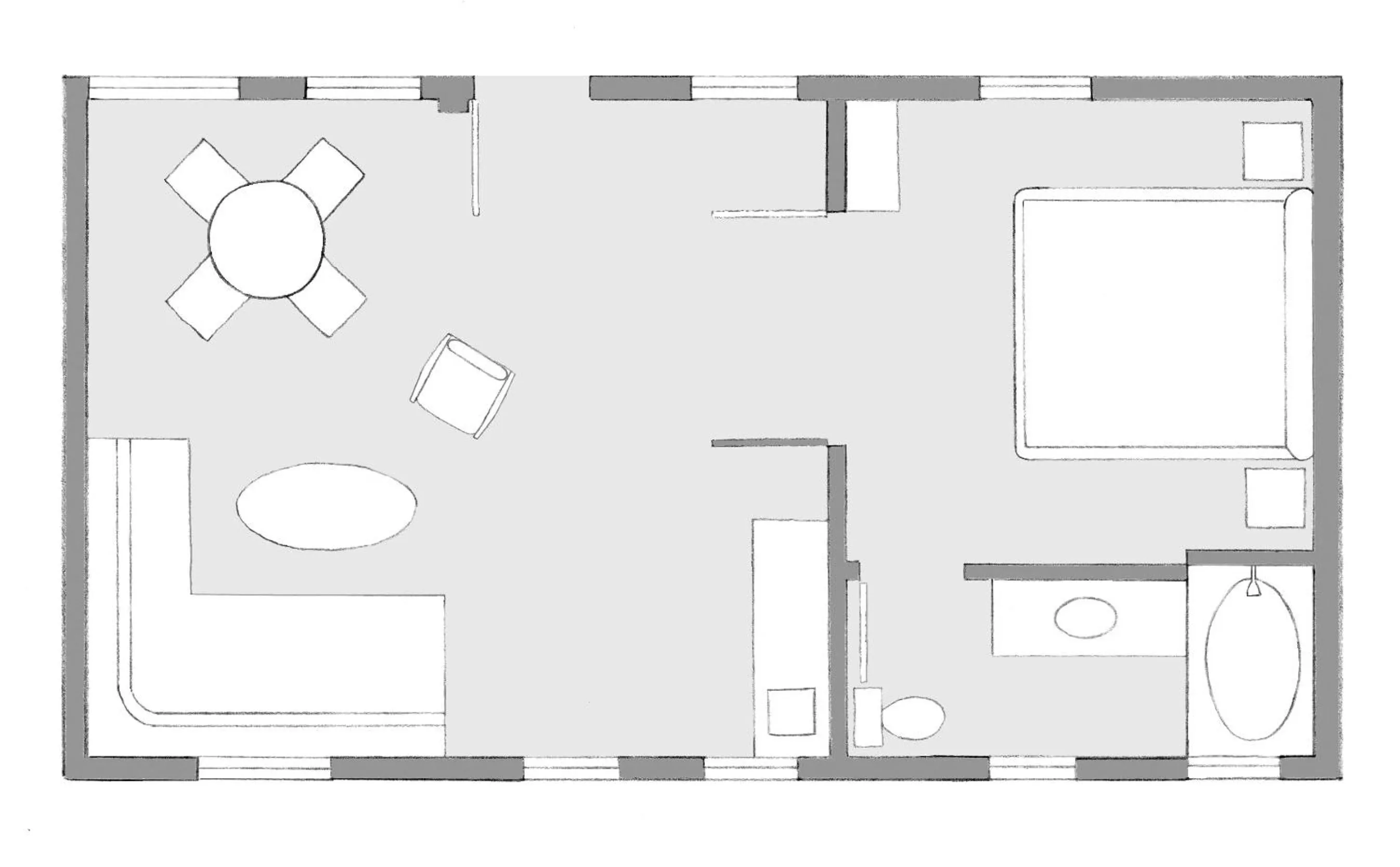 Floor plan in Austin Motel