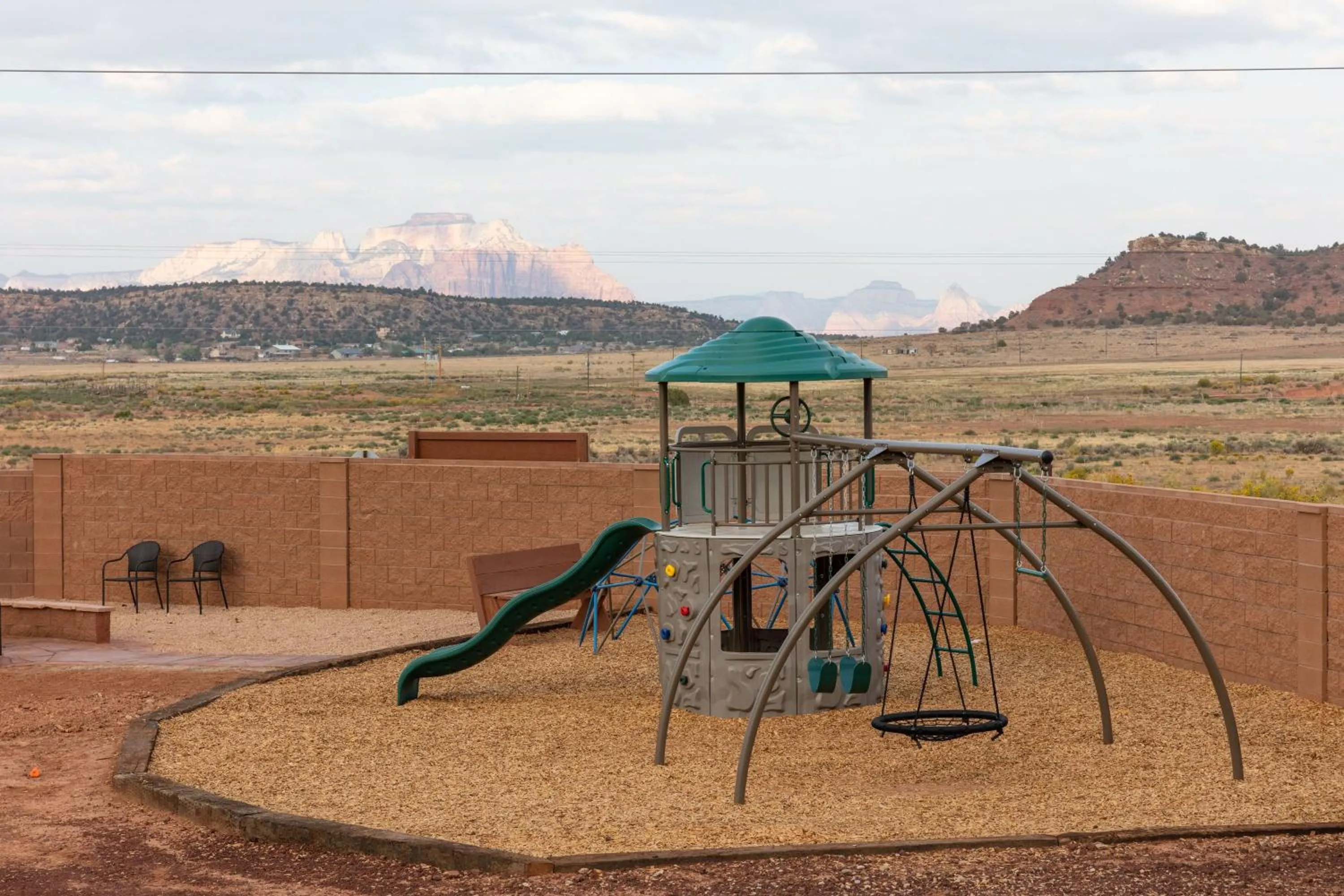 Children play ground in Gooseberry Lodges Zion National Park Area