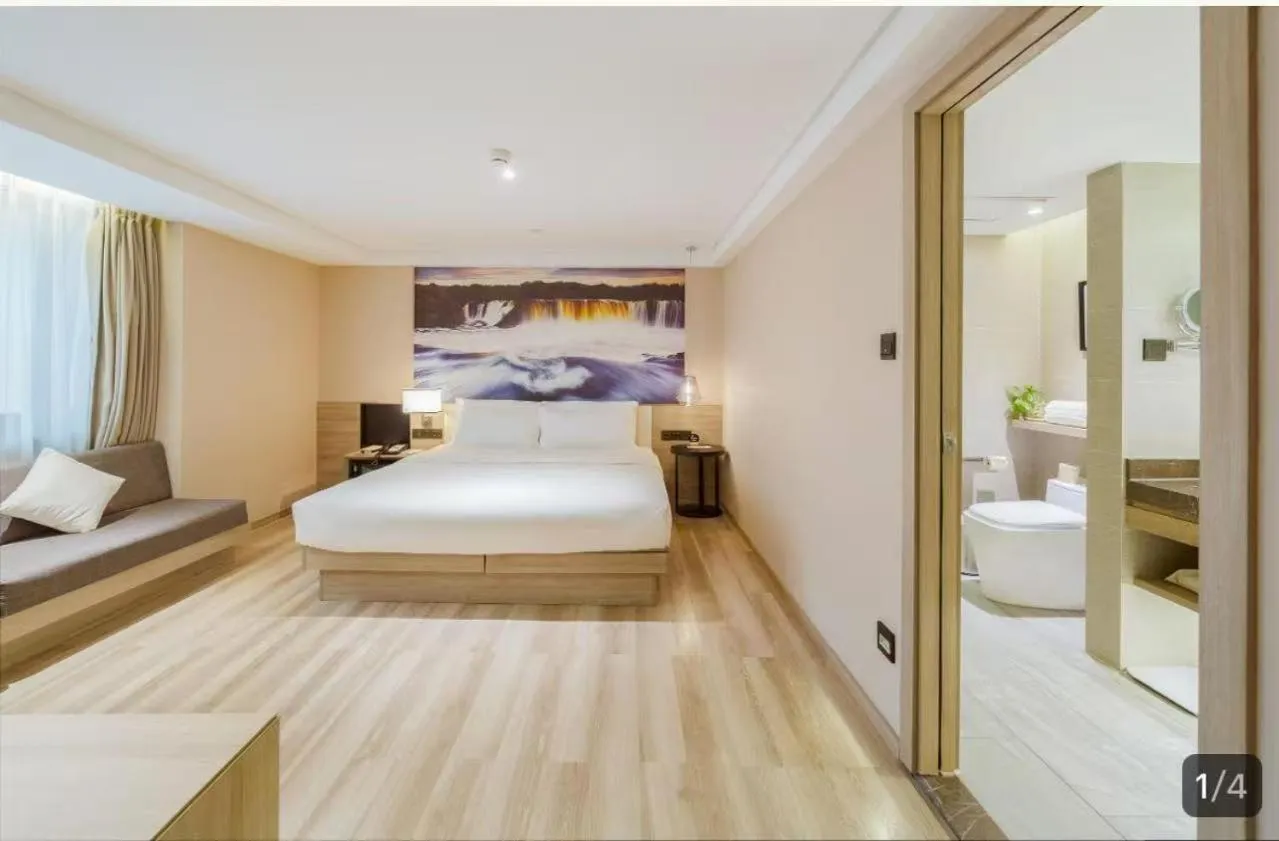 Bed in Atour Harbin Museum Hotel