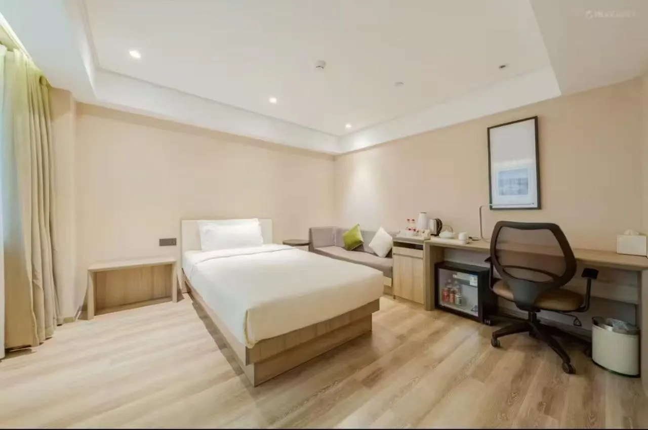 Bed in Atour Harbin Museum Hotel