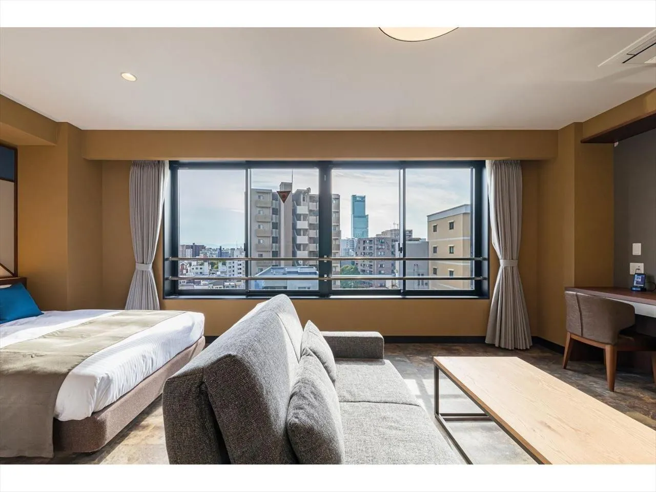 Photo of the whole room, Bed in HOTEL SHINPOIN OSAKA