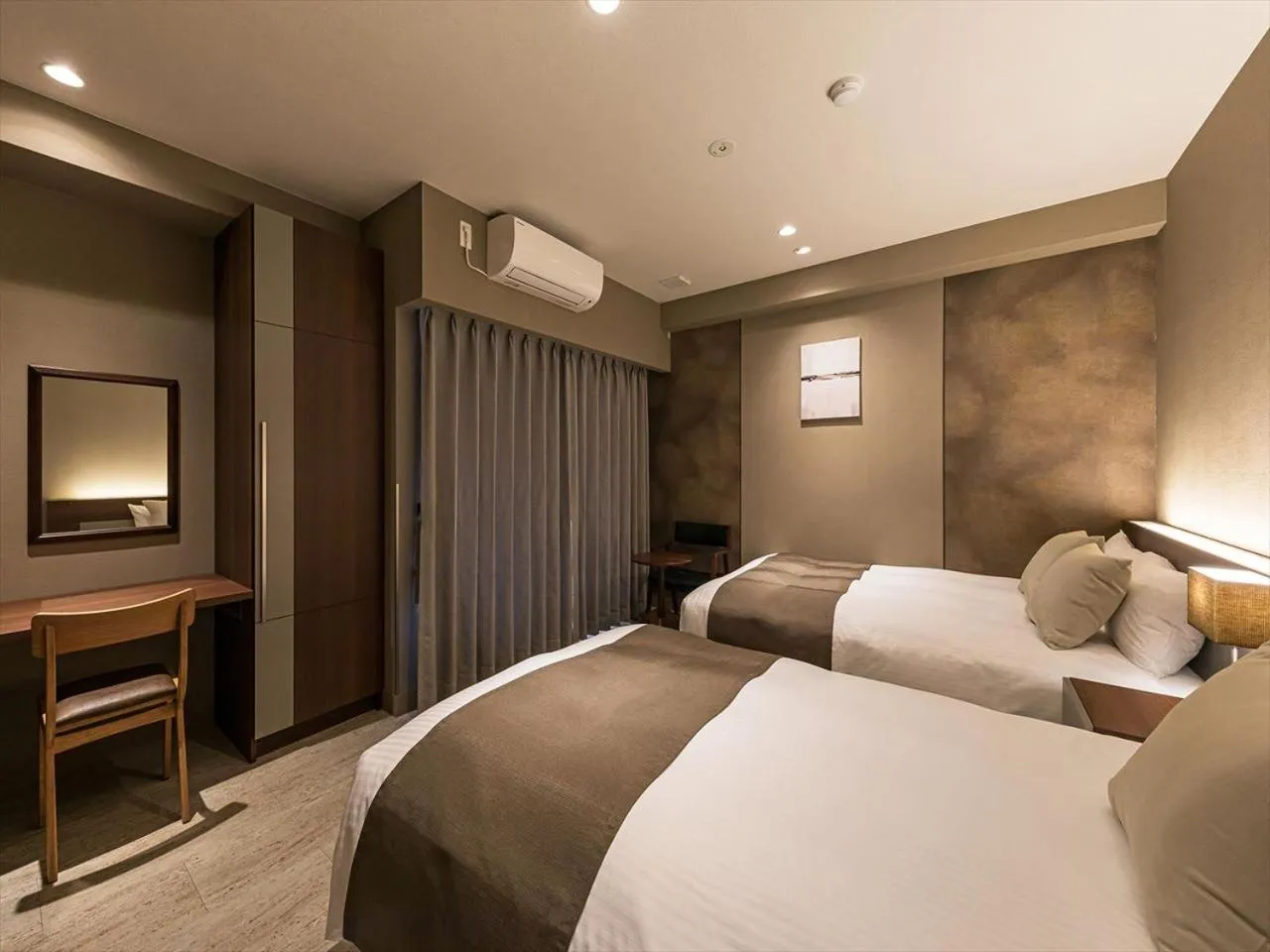 Photo of the whole room, Bed in HOTEL SHINPOIN OSAKA