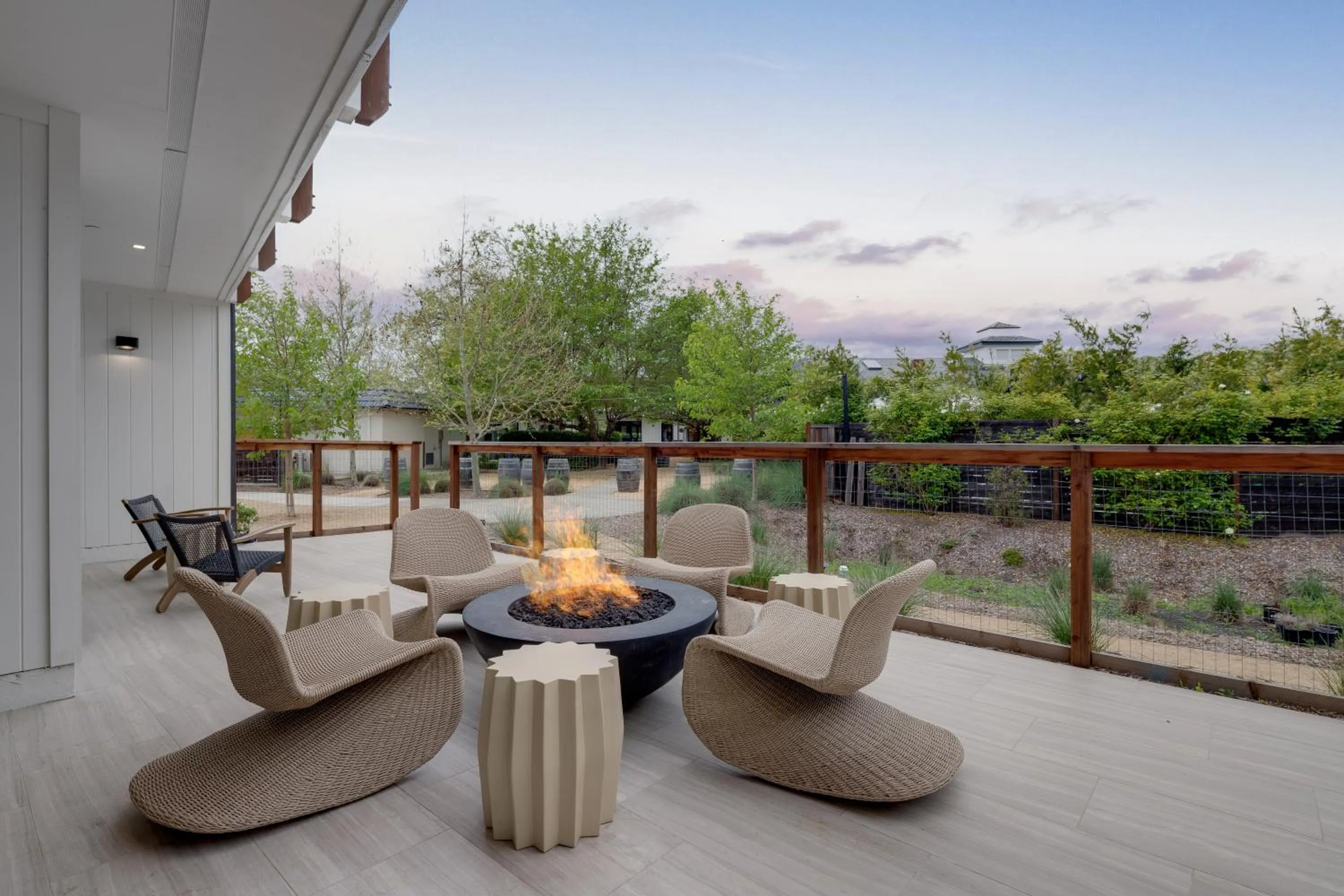 Patio in Calistoga Motor Lodge and Spa