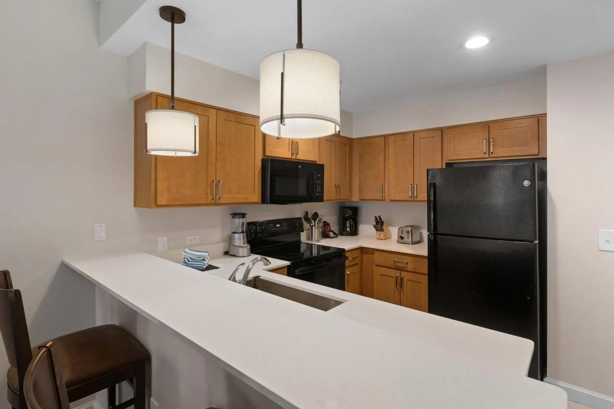 Communal kitchen in Club Wyndham La Cascada