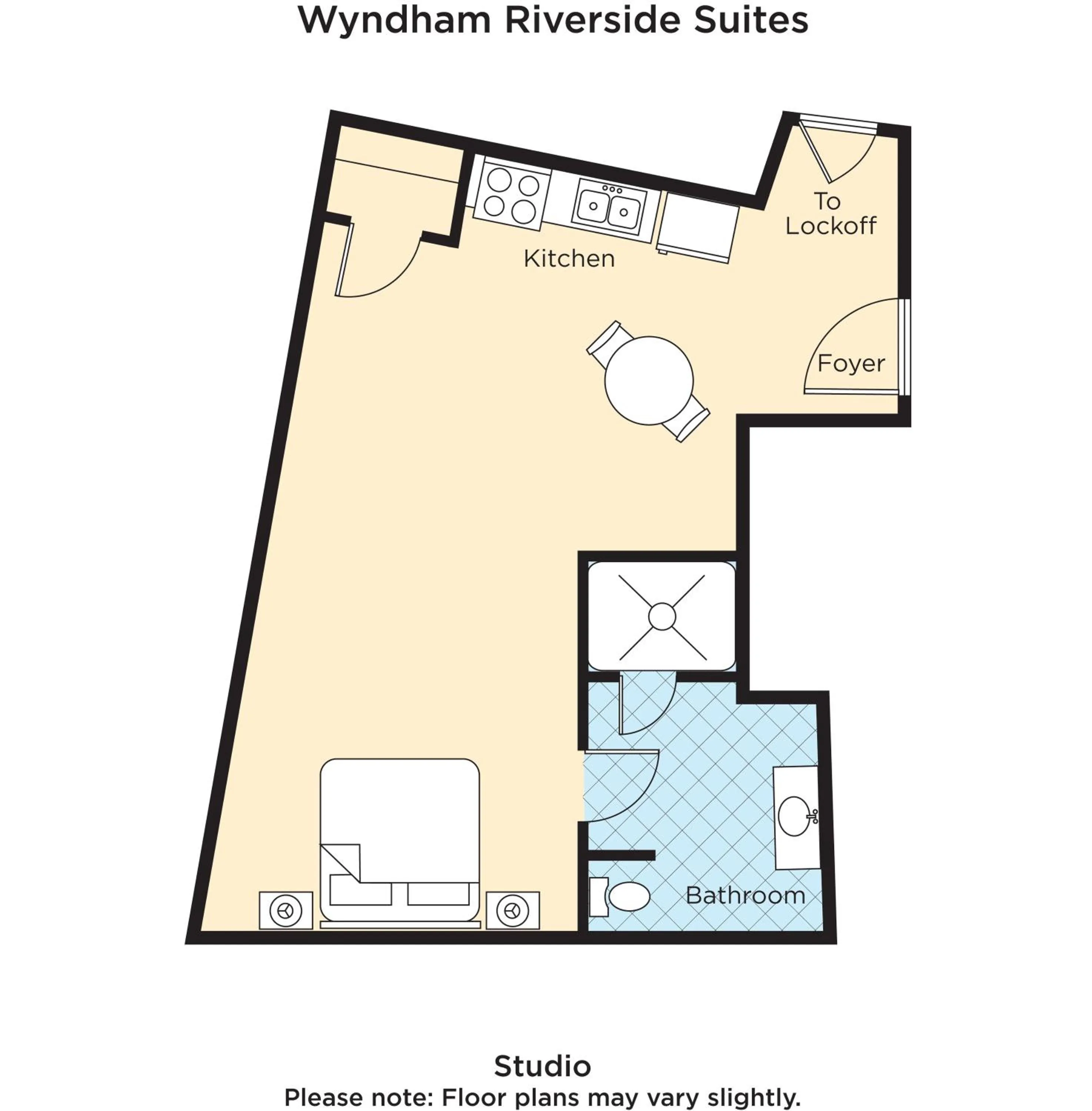 Floor plan in Club Wyndham Riverside Suites