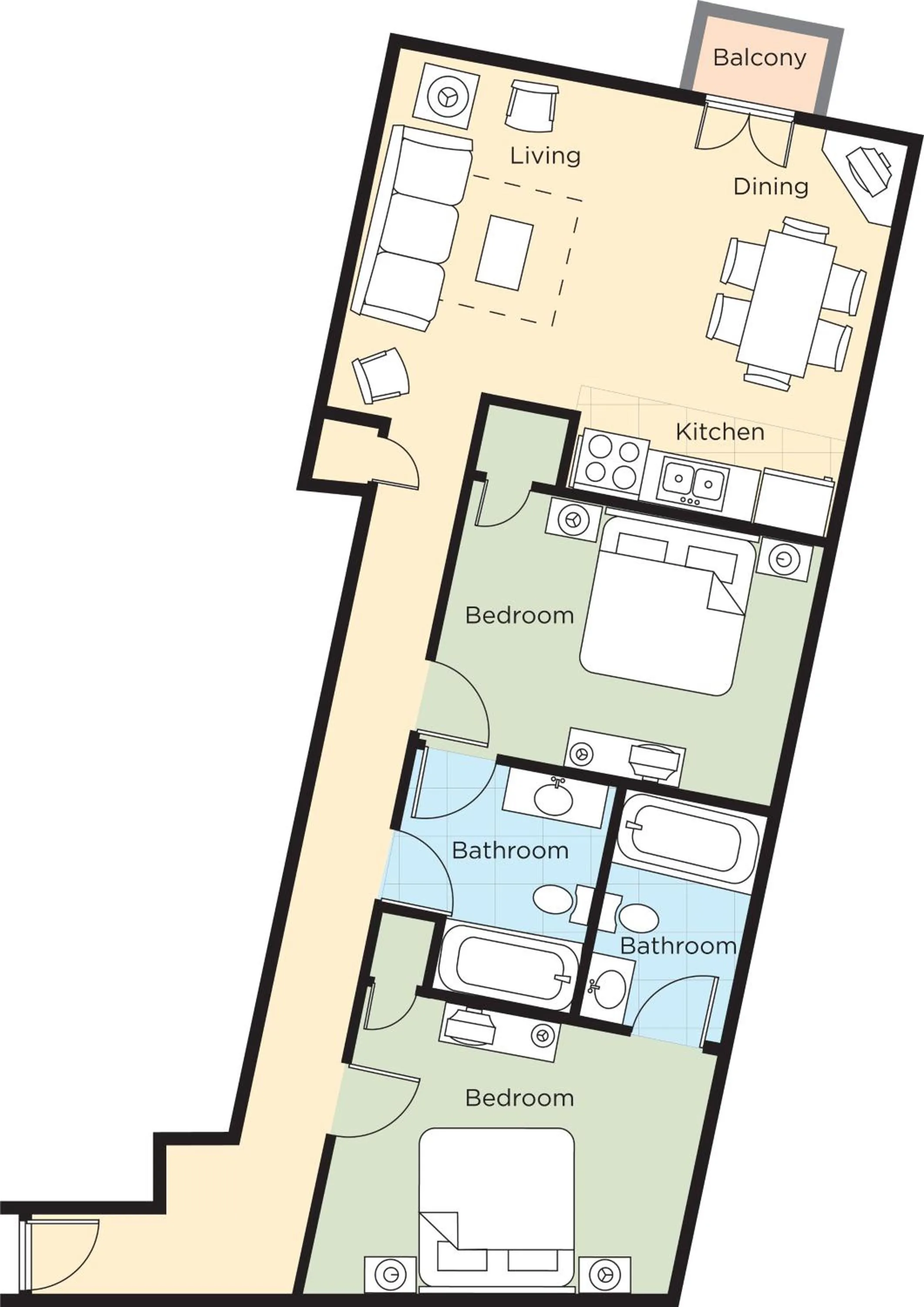 Floor plan in Club Wyndham Riverside Suites
