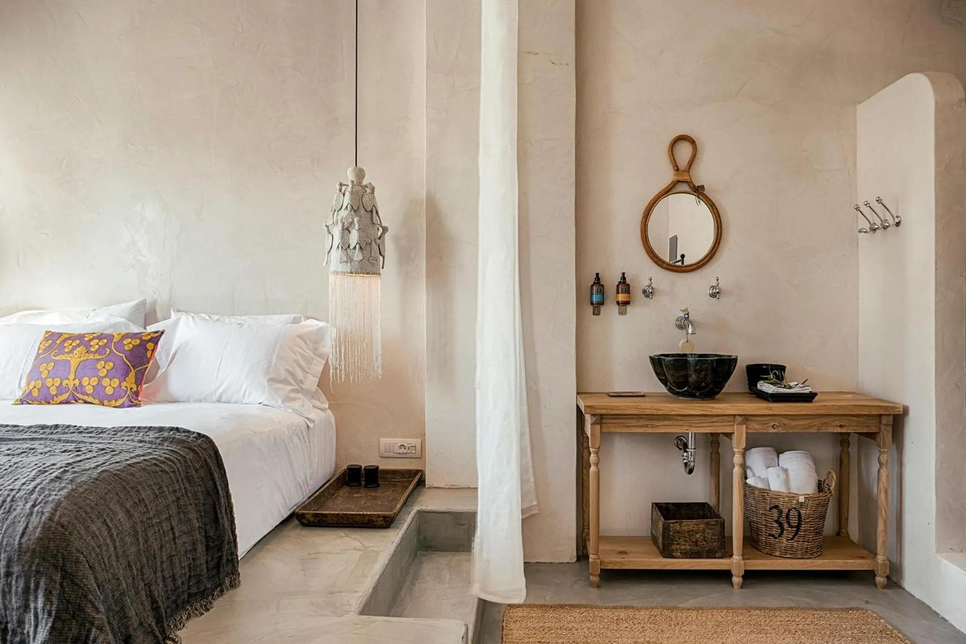 Bed in Casita Casita Lindos - Adults Only