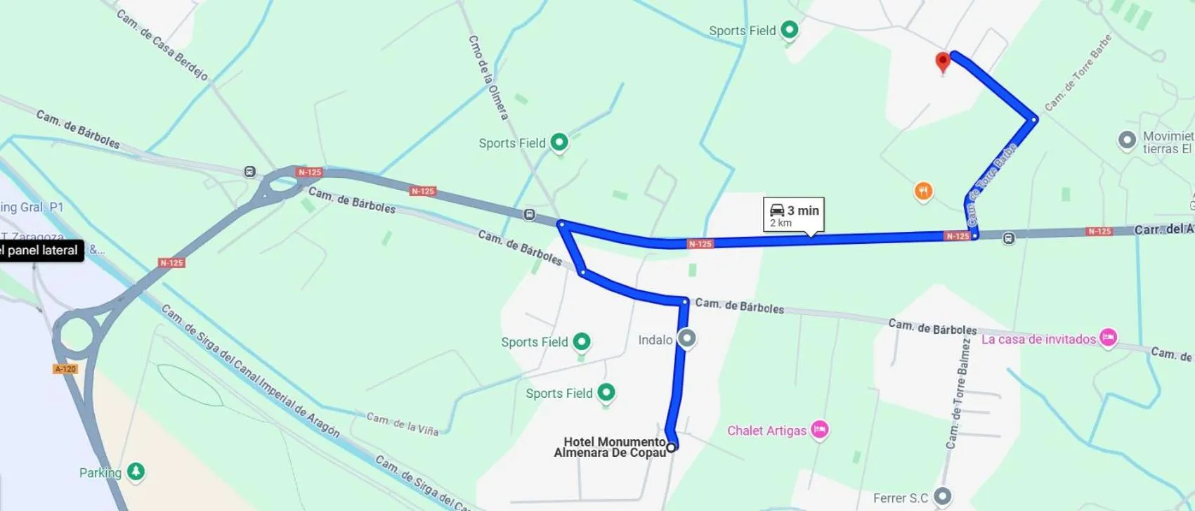 Text overlay in Finca Almenara de Copau